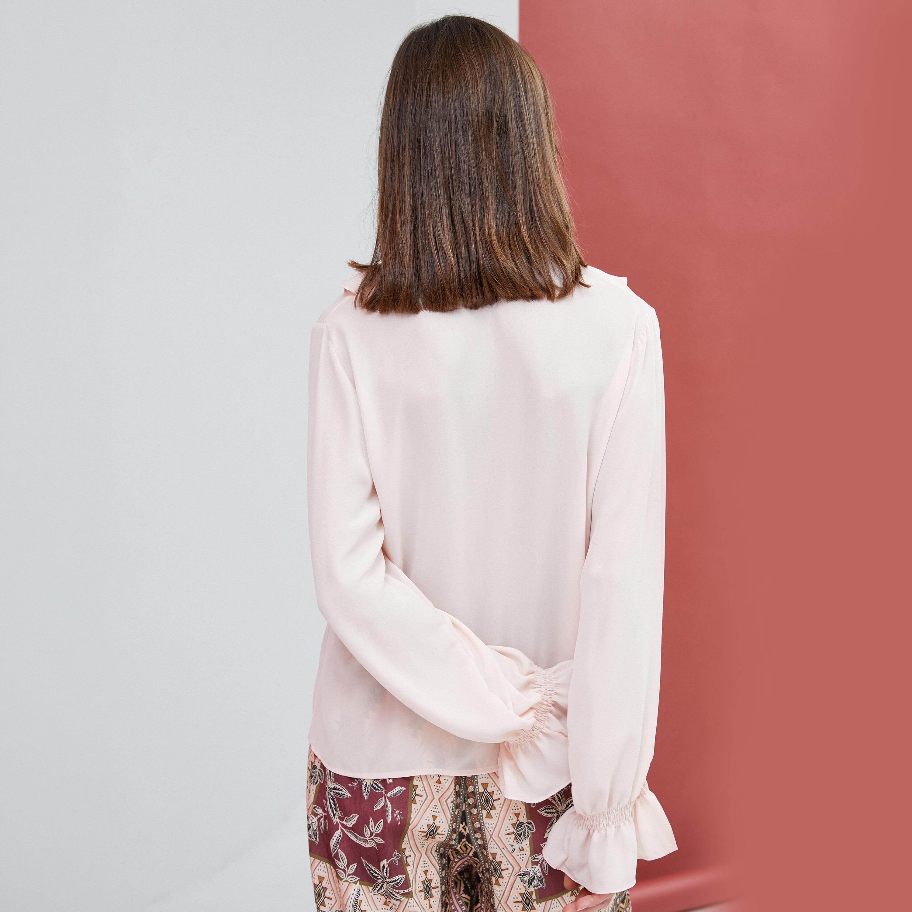 KOTON Pink Ruffled Women's Top-women-clothing-shirtsandblouses-blouses-image-3