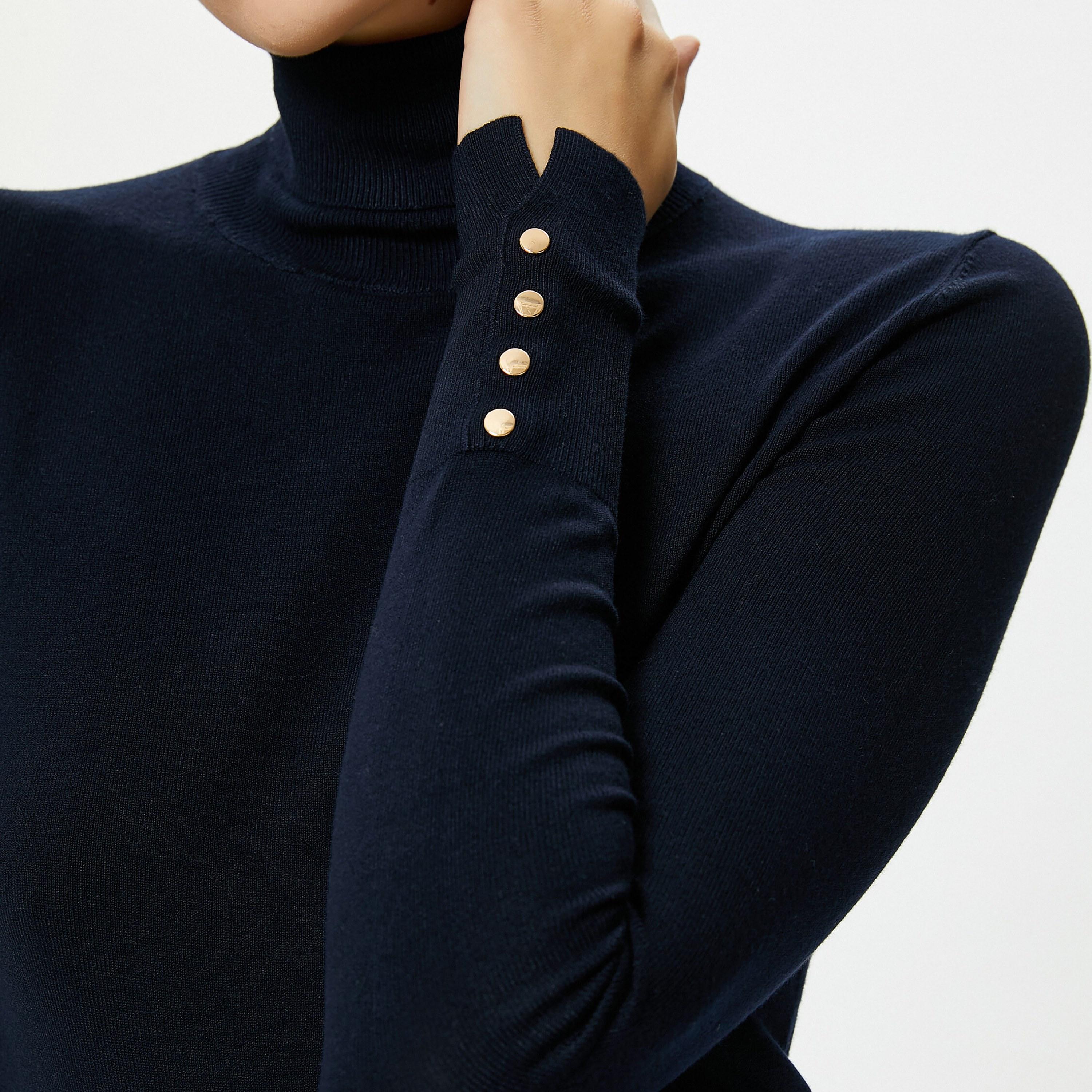 KOTON Navy Turtle Neck Women's Sweater-women-winterwear-cardigansandjumpers-jumpers-image-5