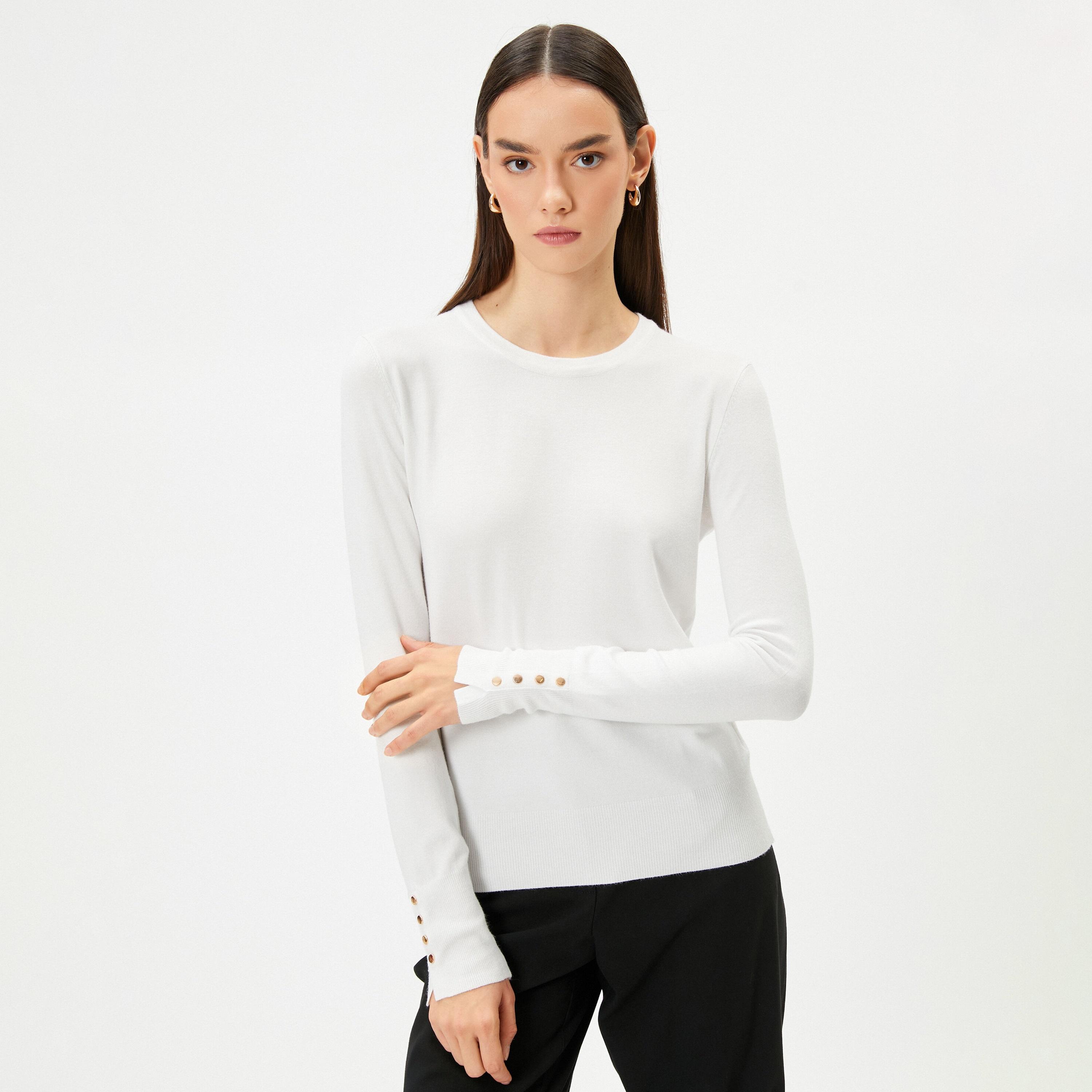KOTON White Turtle Neck Women's Sweater-women-clothing-cardigansandjumpers-jumpers-image-1