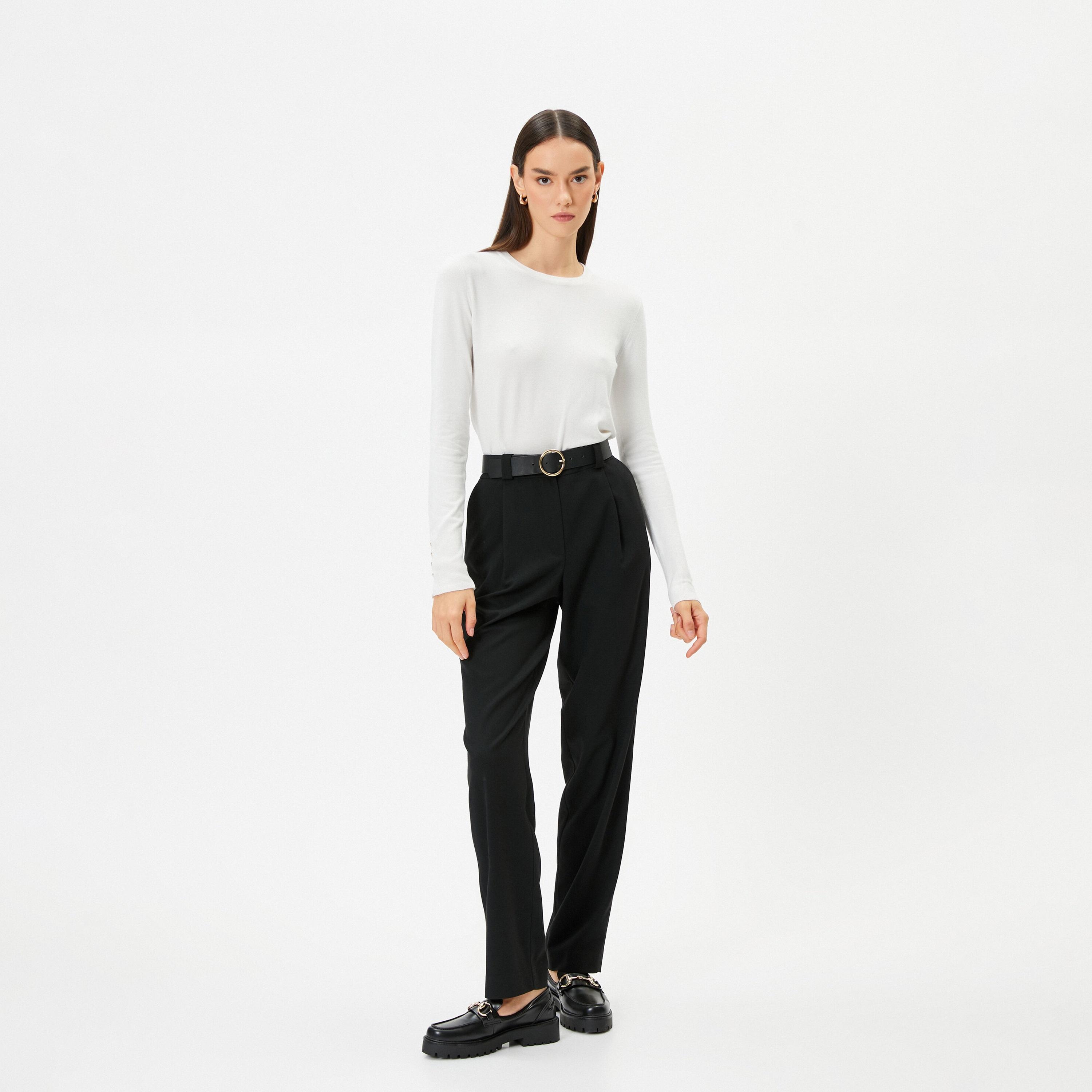 KOTON White Turtle Neck Women's Sweater-women-clothing-cardigansandjumpers-jumpers-image-2