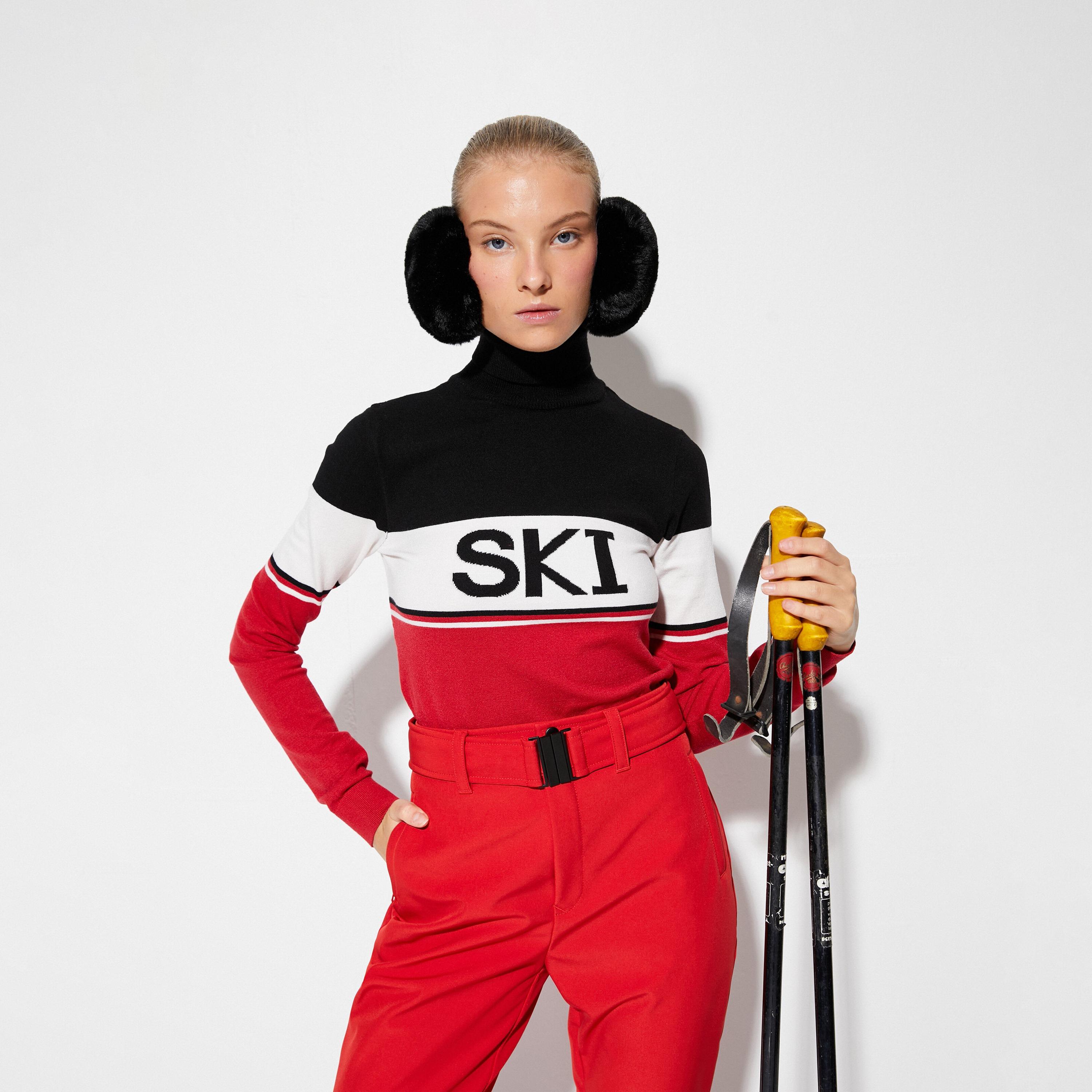 كنزة (بلوفر) نسائية بنمط كتل الألوان بياقة عالية (ترتل نيك) بلون أحمر من كوتون-women-winterwear-cardigansandjumpers-jumpers-image-4