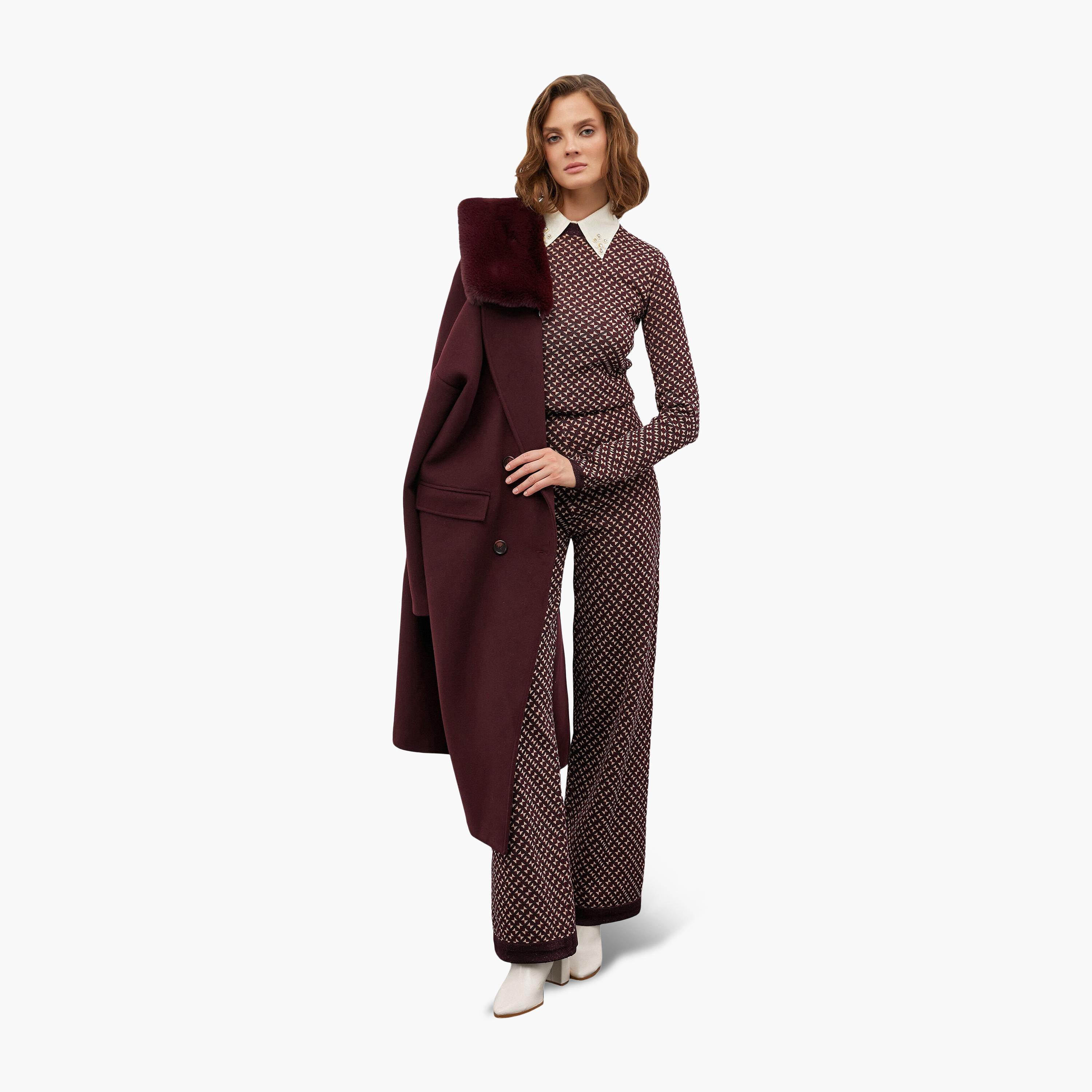 KOTON Red Geometric Women's Sweater-women-winterwear-cardigansandjumpers-jumpers-image-3