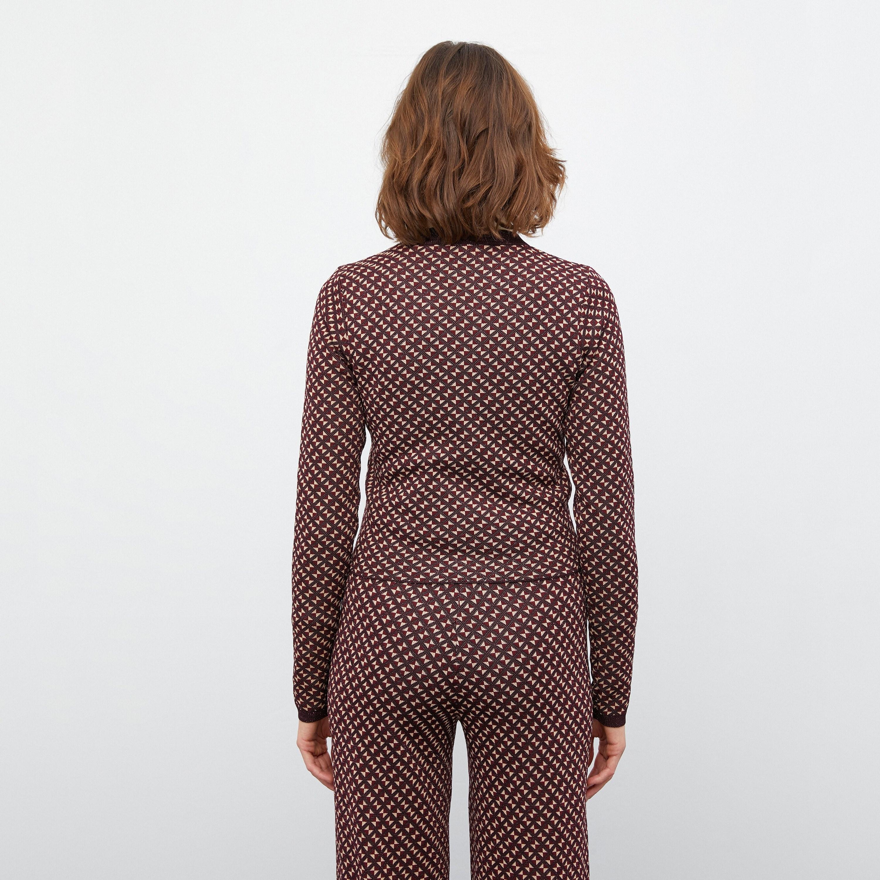 KOTON Red Geometric Women's Sweater-women-winterwear-cardigansandjumpers-jumpers-image-4