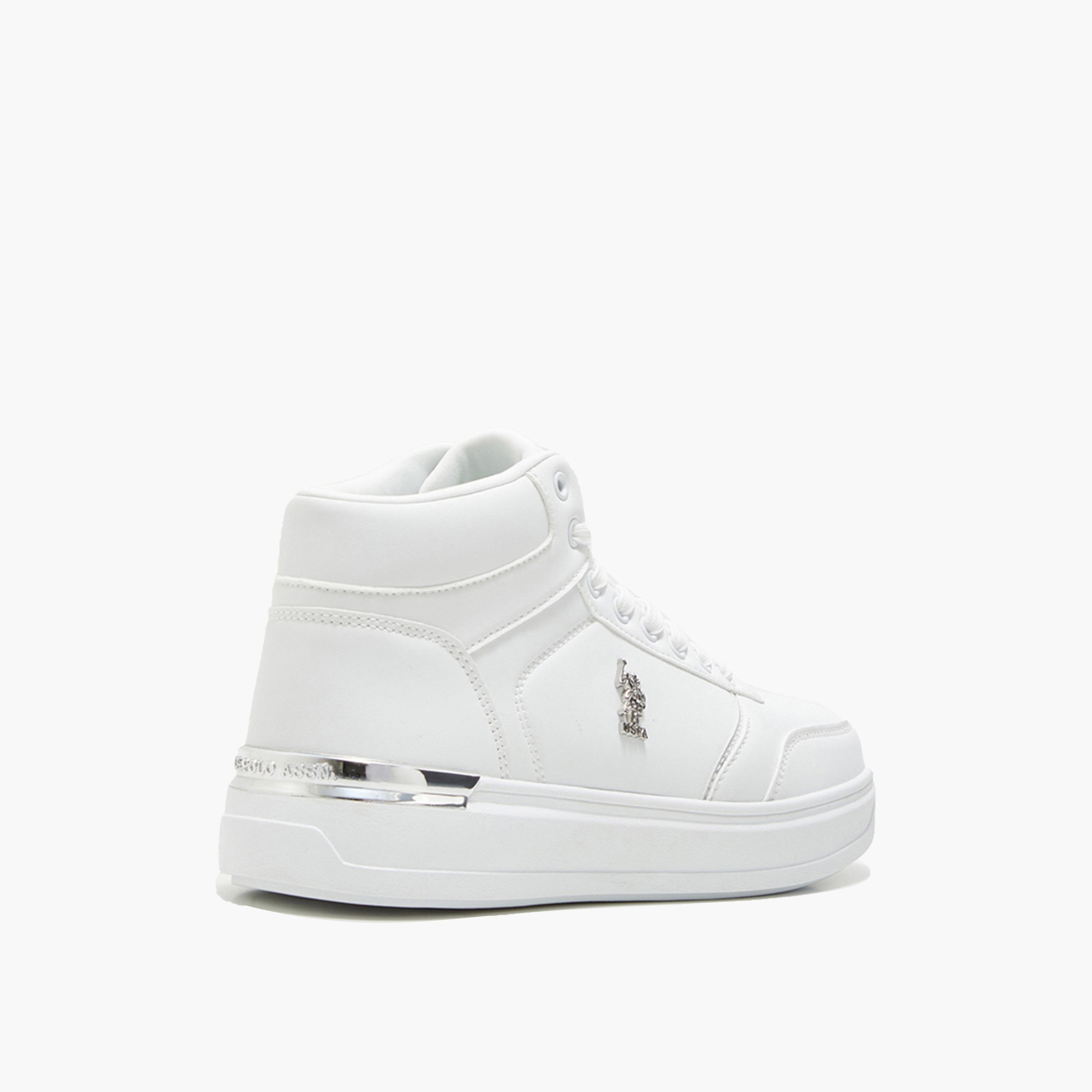 U.S. Polo Assn Women's Lace-Up Mid Cut Sneakers | ALON GLB 4PR-women-shoes-sneakers-image-3