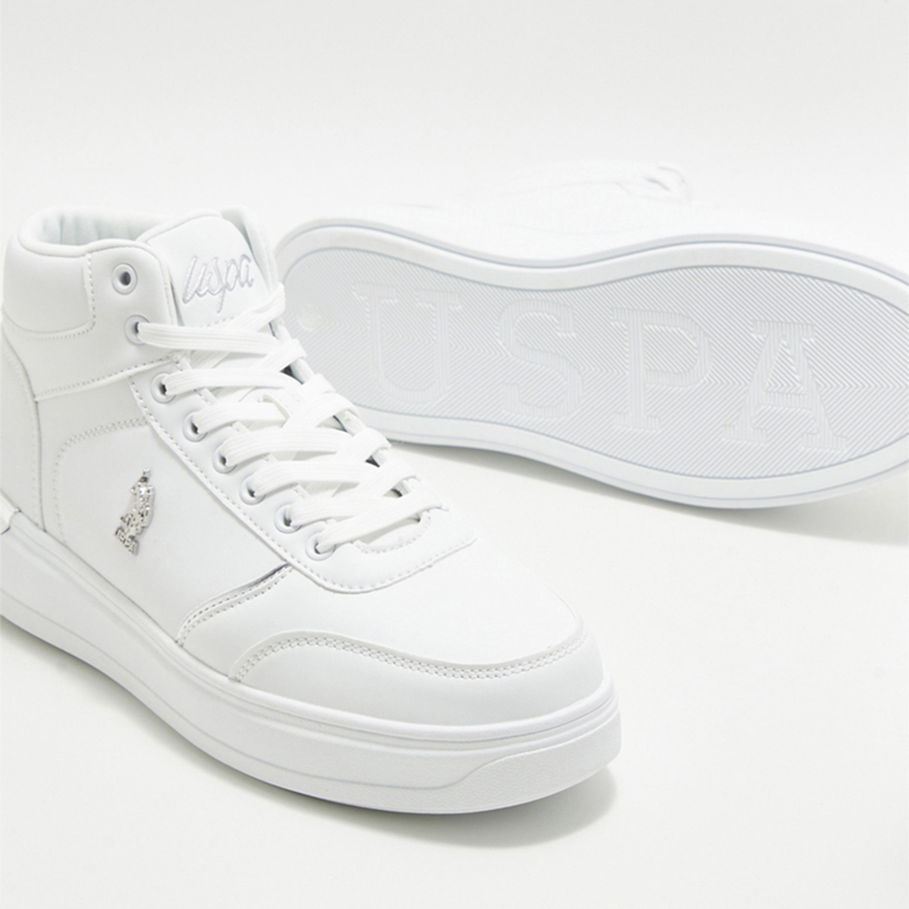U.S. Polo Assn Women's Lace-Up Mid Cut Sneakers | ALON GLB 4PR-women-shoes-sneakers-image-4