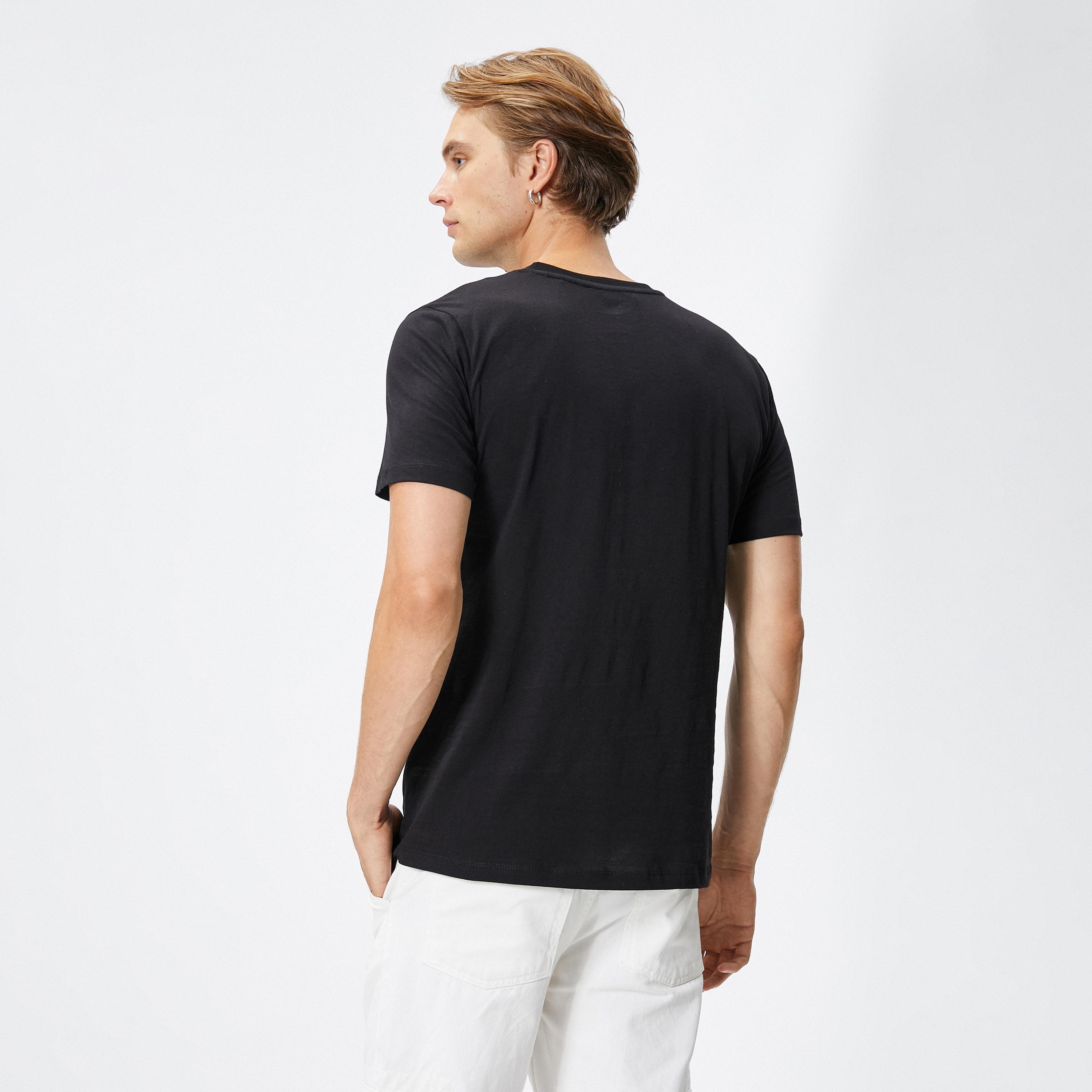 KOTON Graphic Print Crew Neck Short Sleeves Men's T-Shirt-men-clothing-tshirtsandpolos-tshirts-image-4