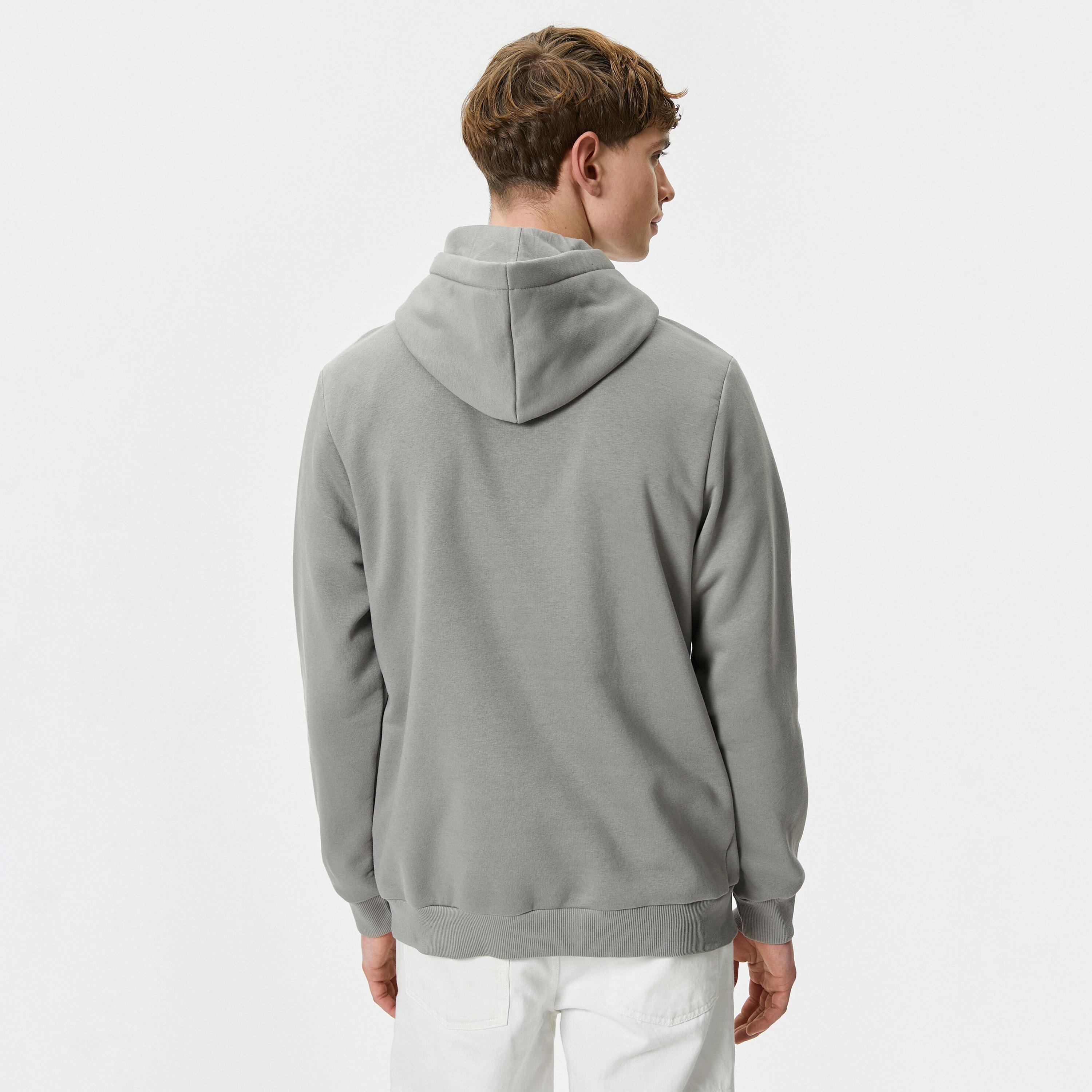 KOTON Graphic Print Hooded Neck Long Sleeves Men's Hoodie-men-winterwear-hoodiesandsweatshirts-image-4