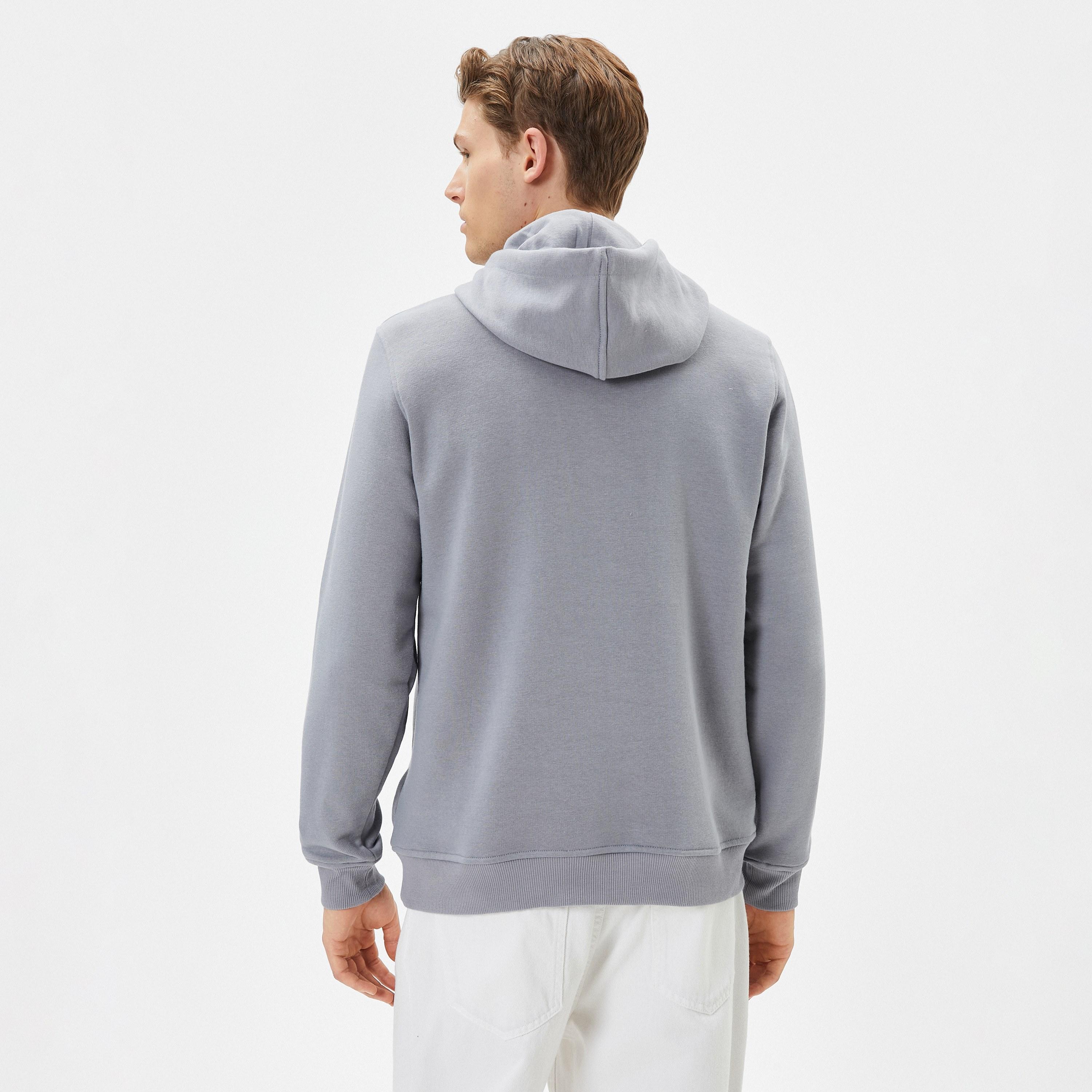 KOTON Graphic Print Hooded Neck Long Sleeves Men's Hoodie-men-winterwear-hoodiesandsweatshirts-image-2