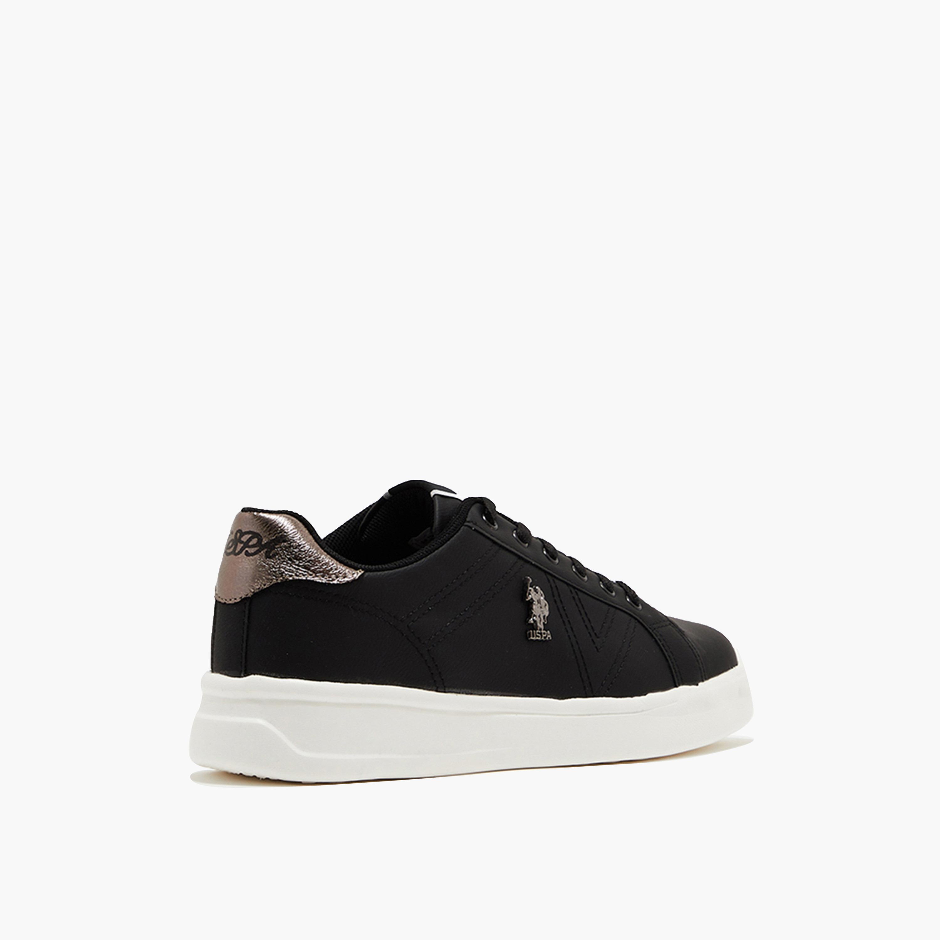 U.S. Polo Assn Women's Lace-Up Low Ankle Sneakers | EXXY GLB 4PR-women-shoes-sneakers-image-3