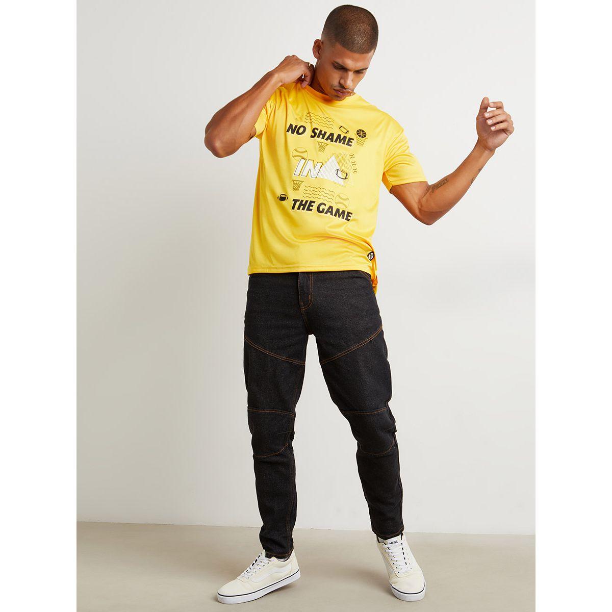 Styli No Shame Slogan Print Round Neck T-shirt-men-clothing-sportswearandactivewear-tshirtsandpolos-image-2