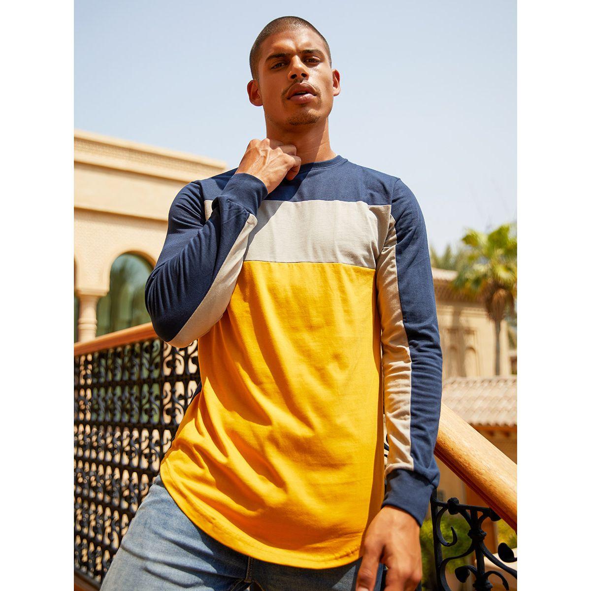 Styli Color Block Slim Fit Long Sleeves T-shirt-men-clothing-tshirtsandpolos-tshirts-image-2