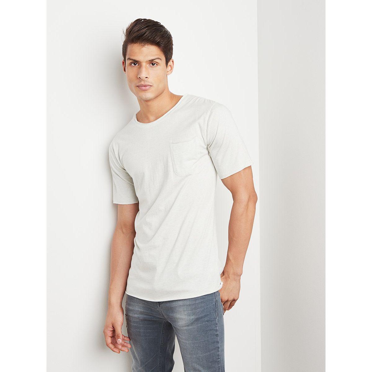 تيشيرت سادة بقصة واسعة وأكمام قصيرة-men-clothing-tshirtsandpolos-tshirts-image-1