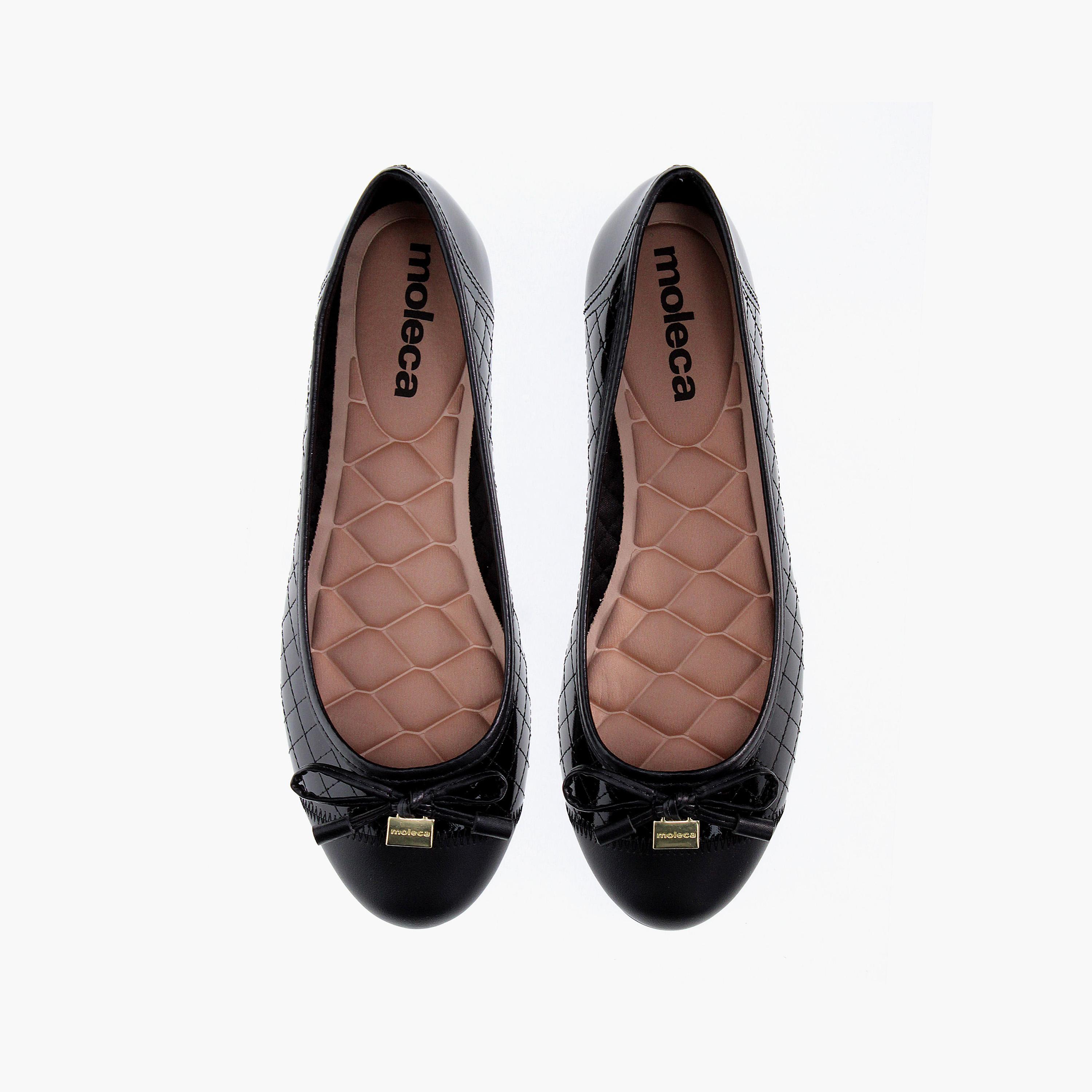 حذاء باليرينا نسائي ذو مقدمة دائرية من موليكا مع فيونكة أنيقة | 5027-1407-16936-women-shoes-ballerinas-image-5