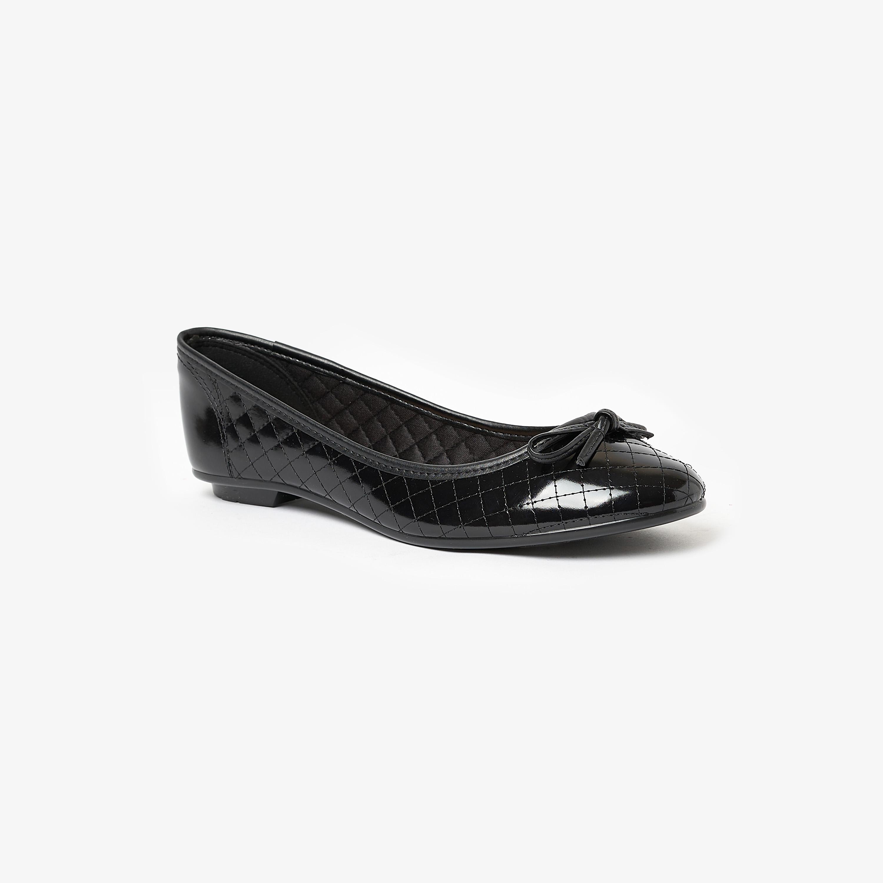 حذاء باليرينا من موليكا للنساء بمقدمة مستديرة مع مزينة من فيونكة | 5027-1466-11804-women-shoes-ballerinas-image-1