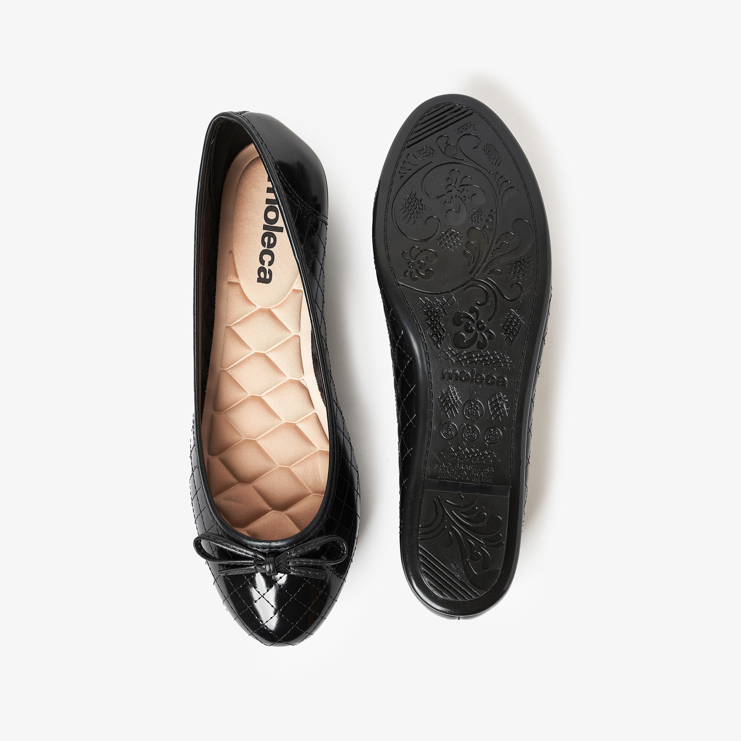حذاء باليرينا من موليكا للنساء بمقدمة مستديرة مع مزينة من فيونكة | 5027-1466-11804-women-shoes-ballerinas-image-4