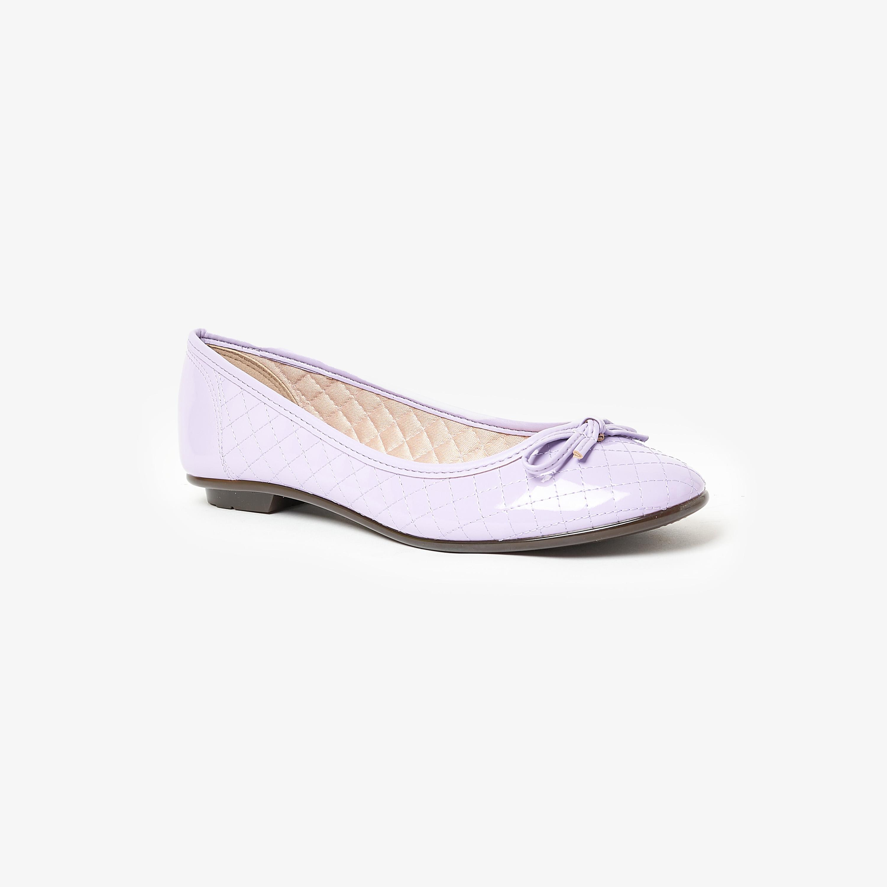 حذاء باليرينا من موليكا للنساء بمقدمة مستديرة مع مزينة من فيونكة | 5027-1466-11804-women-shoes-ballerinas-image-1