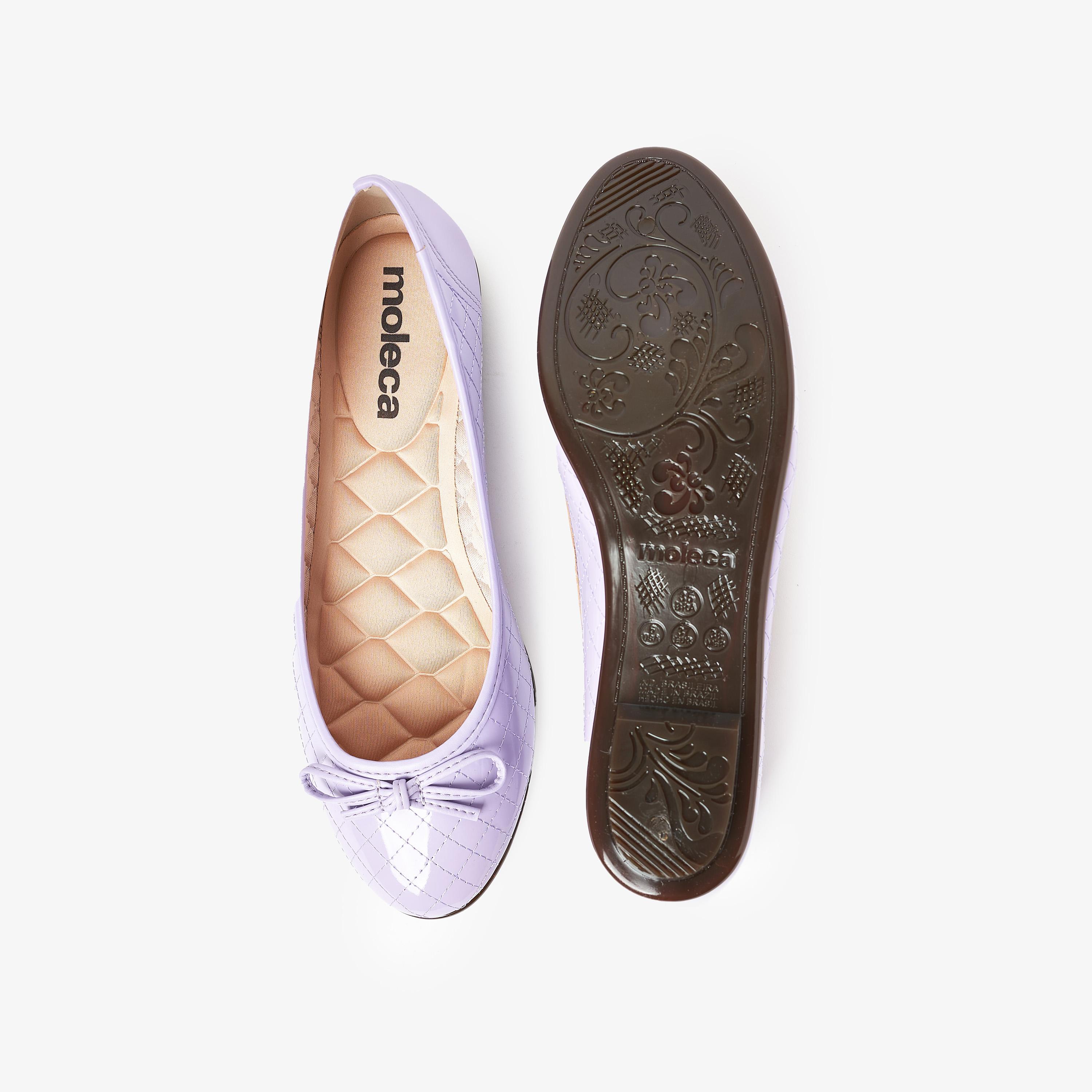 حذاء باليرينا من موليكا للنساء بمقدمة مستديرة مع مزينة من فيونكة | 5027-1466-11804-women-shoes-ballerinas-image-4