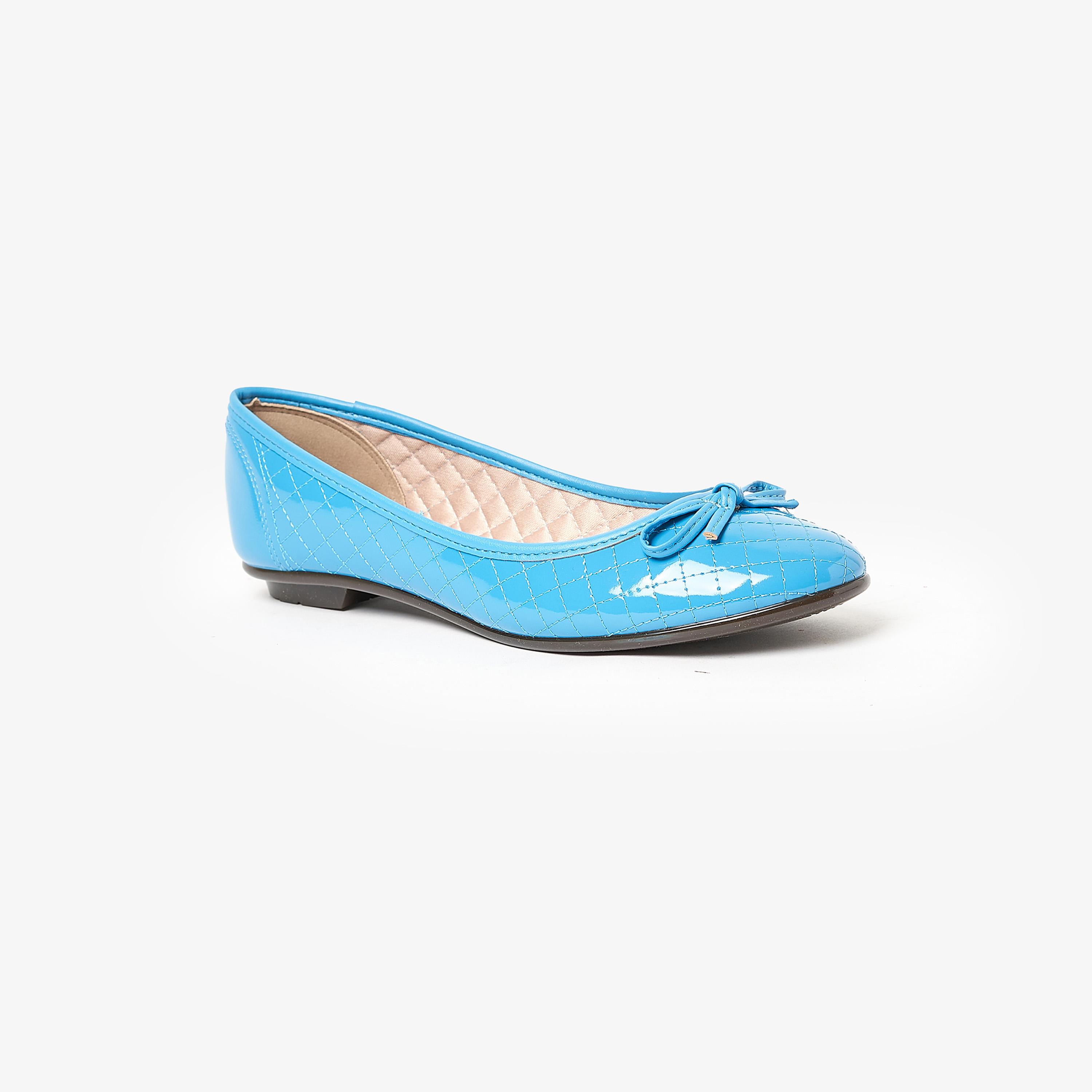 حذاء باليرينا من موليكا للنساء بمقدمة مستديرة مع مزينة من فيونكة | 5027-1466-11804-women-shoes-ballerinas-image-1
