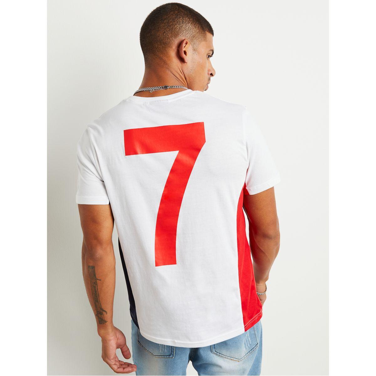 Styli Number 7 Back Print Contrast Panel T-shirt-men-clothing-tshirtsandpolos-tshirts-image-1