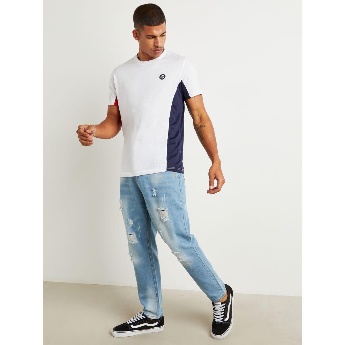 Styli Number 7 Back Print Contrast Panel T-shirt-men-clothing-tshirtsandpolos-tshirts-image-2