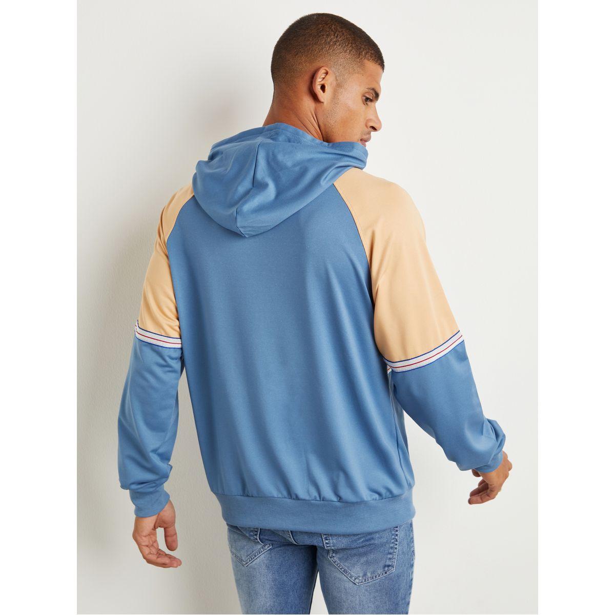 Styli Color Block Hoodie with Kangaroo Pocket-men-winterwear-hoodiesandsweatshirts-image-5