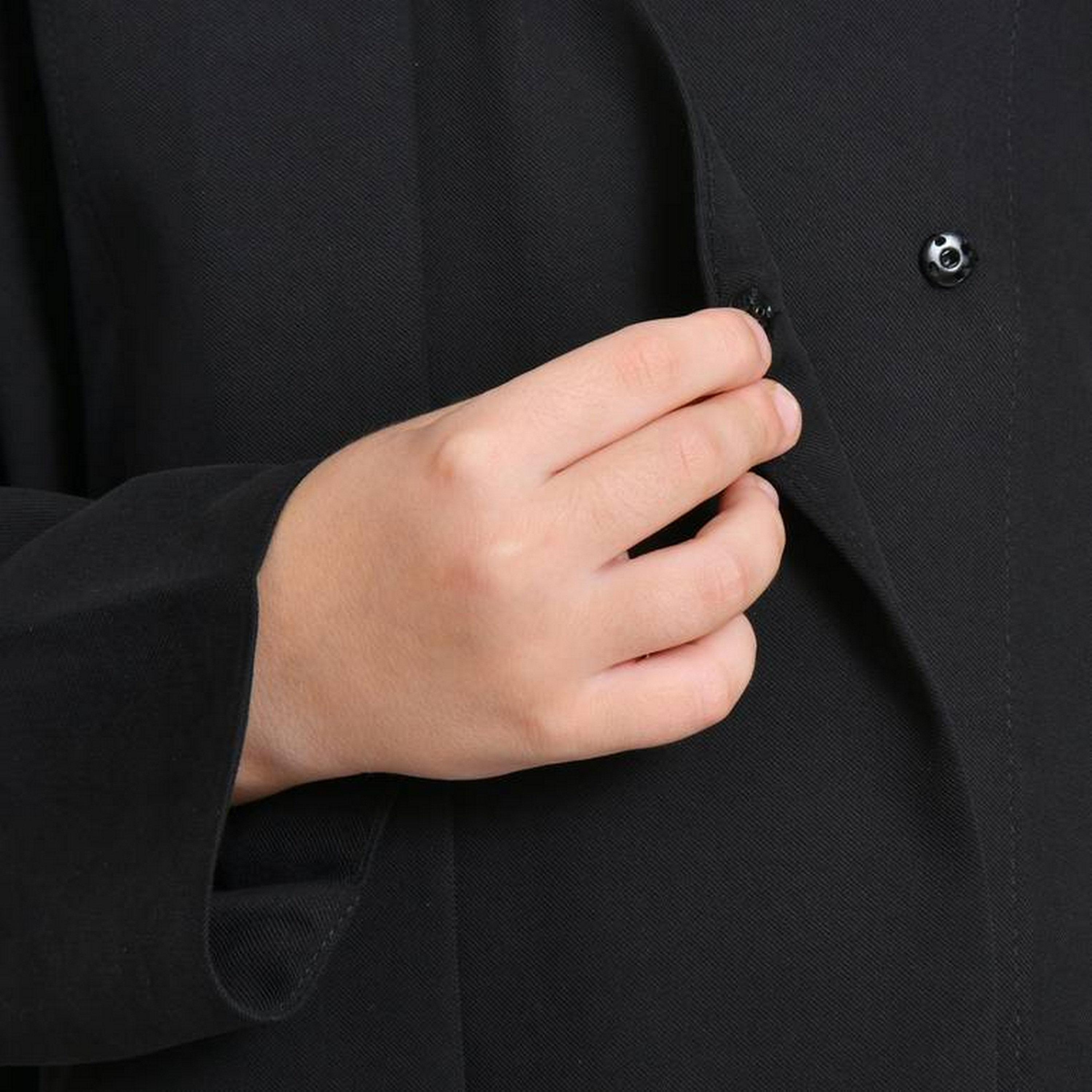 Hawraa Black Linen Girls Formal Bisht Abaya with Hijab-girls-arabicclothing-abayas-image-6