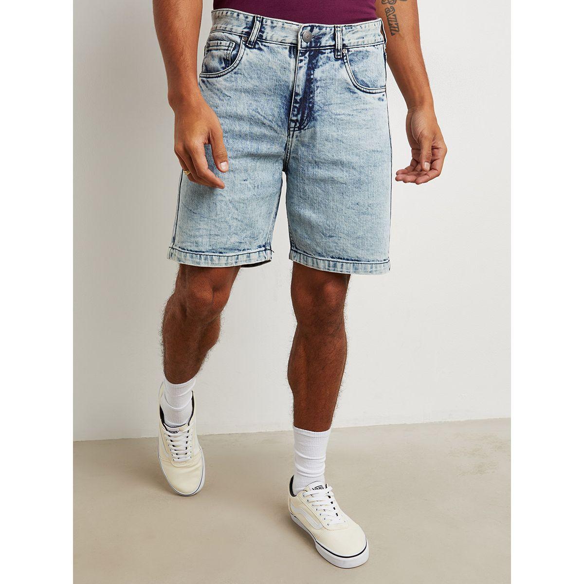 Styli 5-Pocket Construct Iced Washed Denim Shorts-men-clothing-bottoms-shorts-image-2