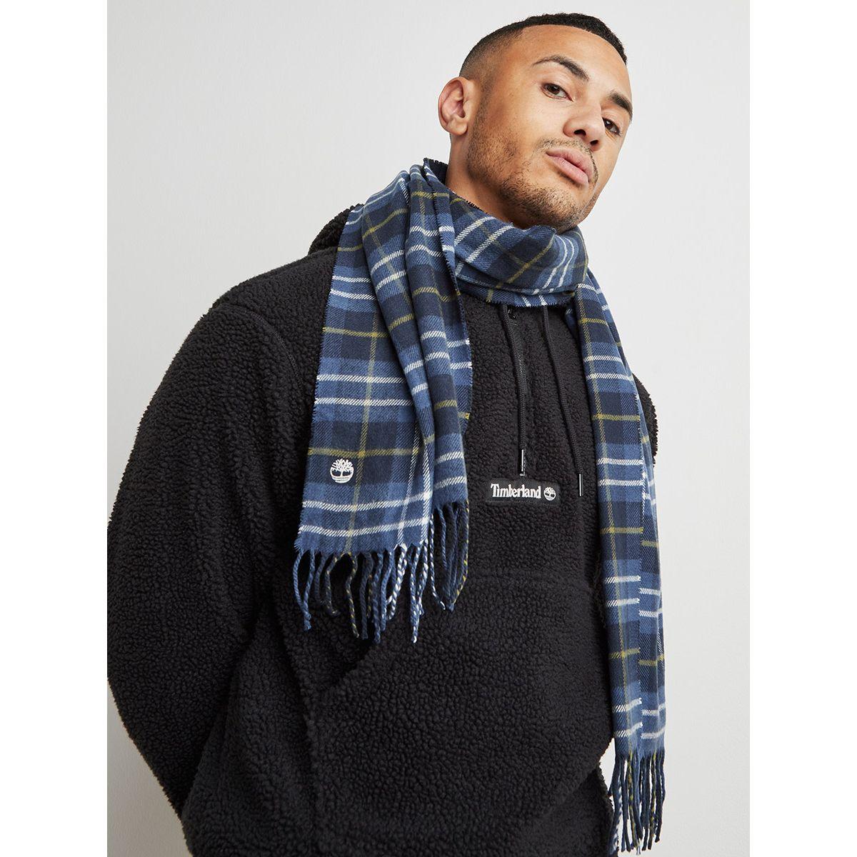 Timberland Plaid Scarf with Fringe Edge-women-winterwear-scarves-image-2