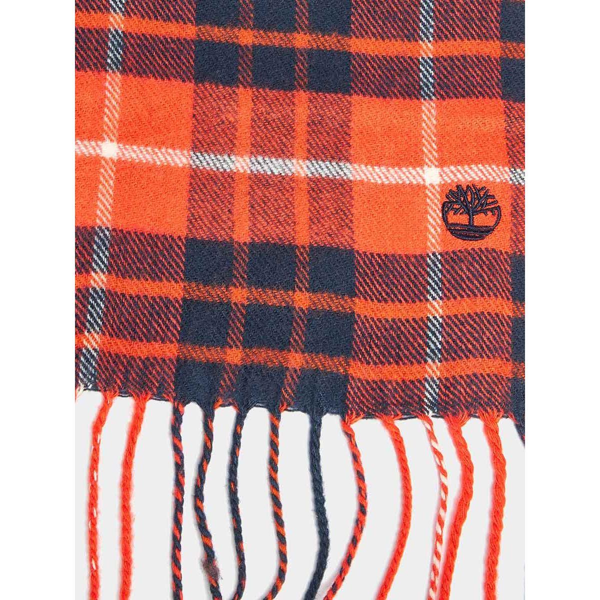 Timberland Plaid Scarf with Tasselled Edge-women-winterwear-scarves-image-3