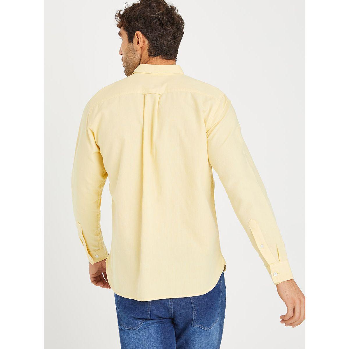Styli Solid Oxford Shirt with Button-Down Collar-men-clothing-shirts-image-5