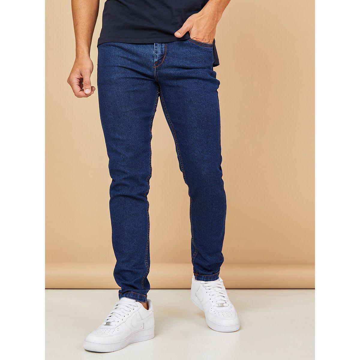 Styli Pocket Construct Solid Skinny Jeans-men-clothing-bottoms-jeans-image-1