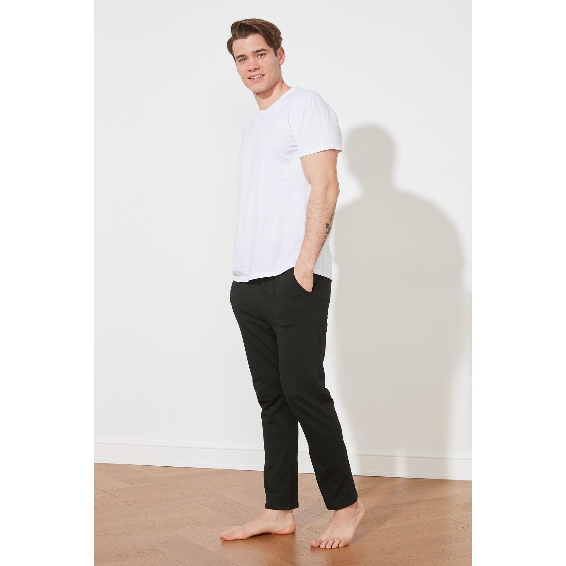 Trendyol Striped Elastic Waistband Knitted Straight Pyjama-men-clothing-nightwear-pyjamaandshorts-image-1