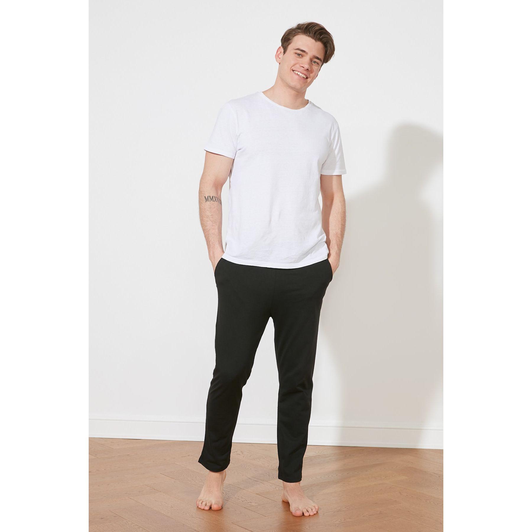 Trendyol Striped Elastic Waistband Knitted Straight Pyjama-men-clothing-nightwear-pyjamaandshorts-image-6