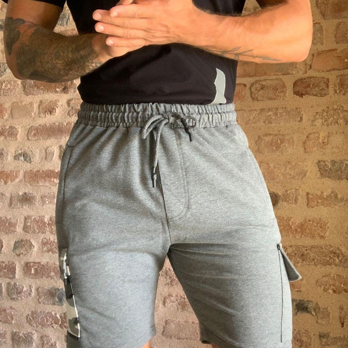 Trendyol Camouflage Cargo Pocket Knitted Slim Fit Shorts-men-clothing-bottoms-shorts-image-2