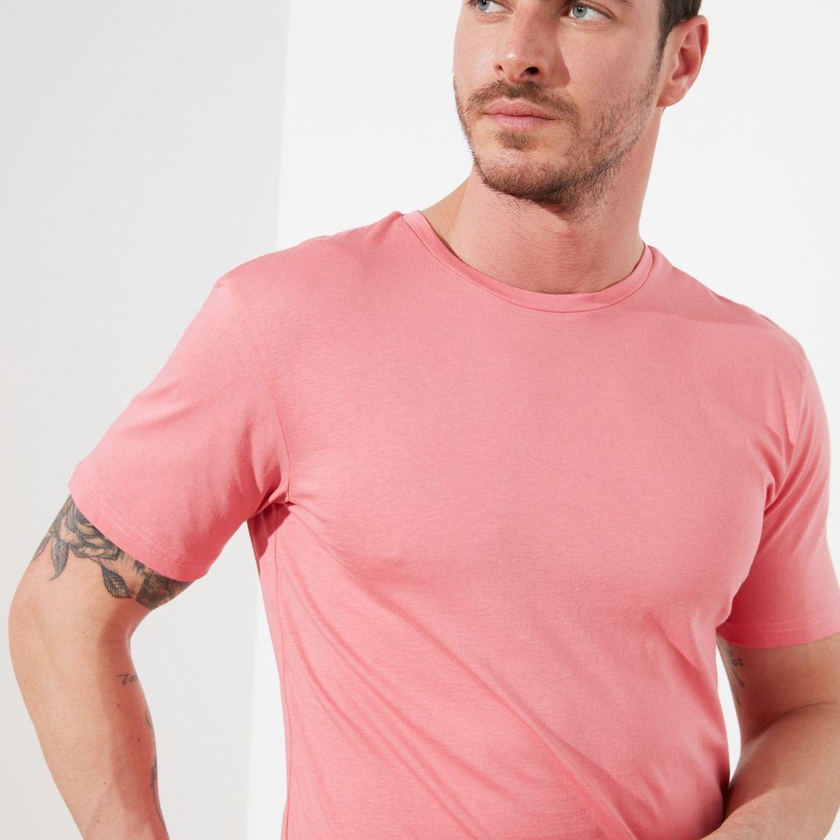 تيشيرت بقصة ضيقة واكمام قصيرة-men-clothing-tshirtsandpolos-tshirts-image-3