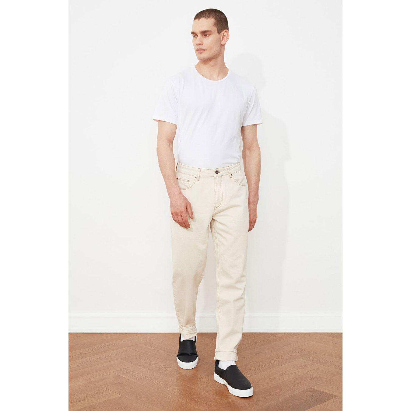 Trendyol Contrast Stitched Detail Slim Fit Jeans-men-clothing-bottoms-jeans-image-1