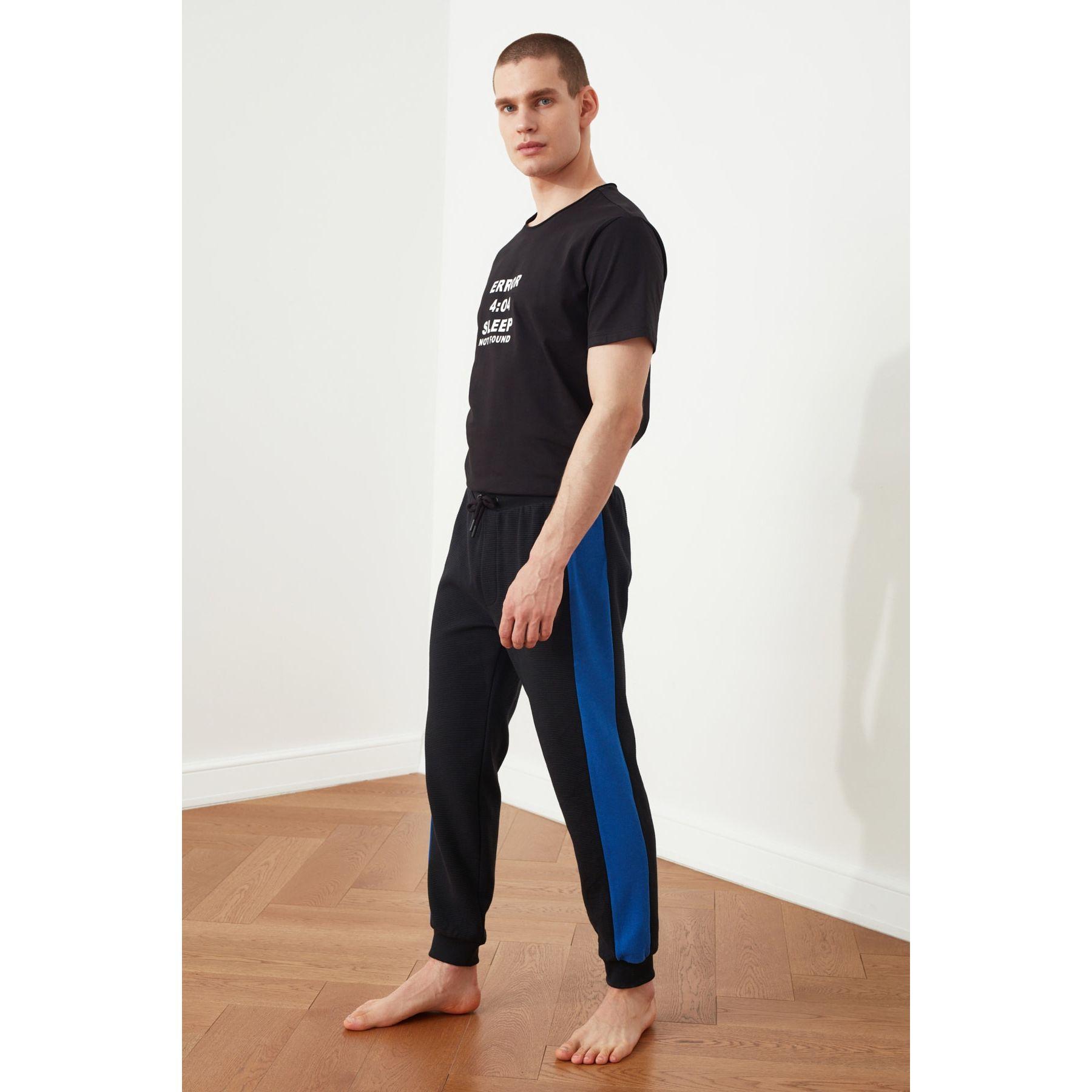 Trendyol Side Stripe Knitted Cuff Jogger-men-clothing-nightwear-pyjamaandshorts-image-1
