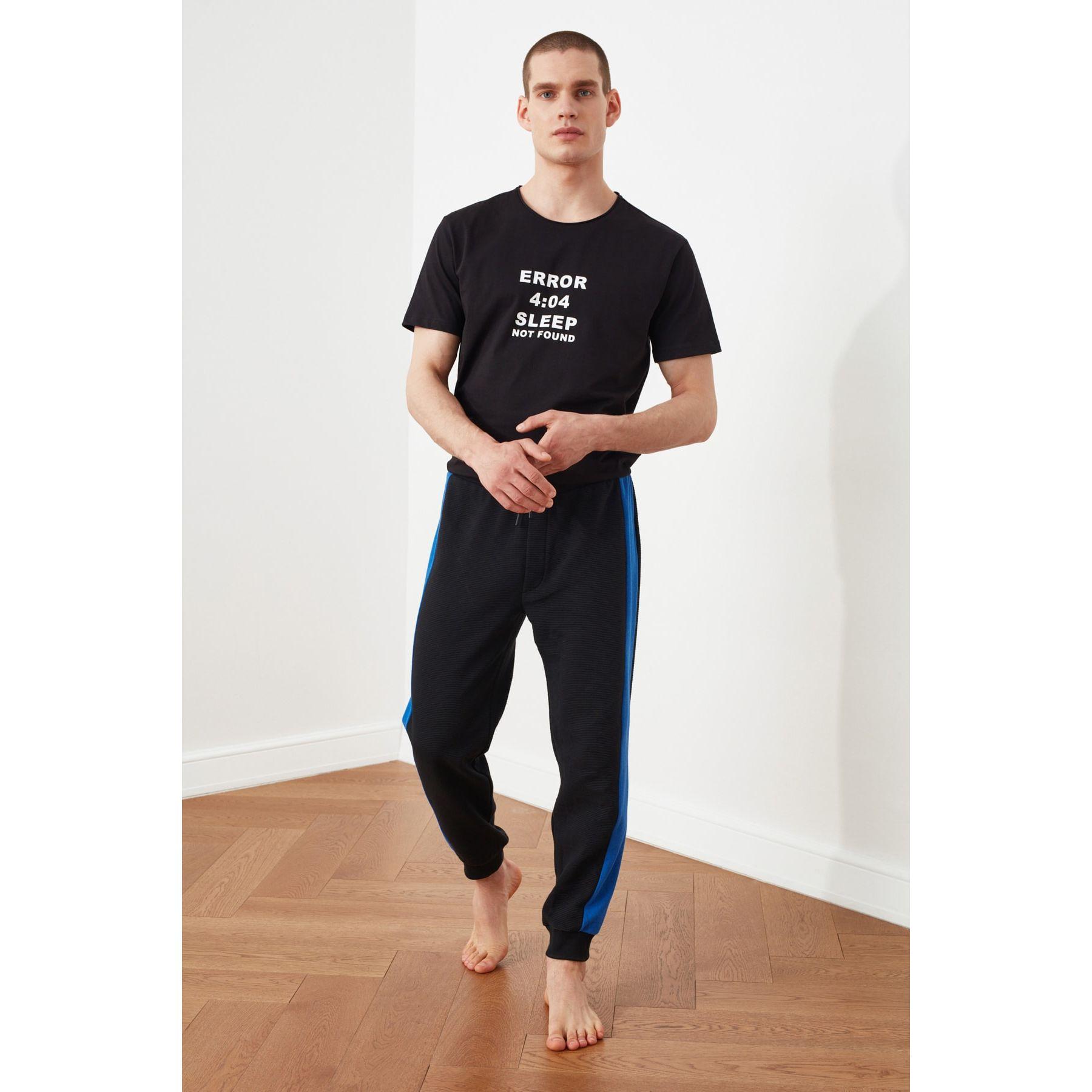 Trendyol Side Stripe Knitted Cuff Jogger-men-clothing-nightwear-pyjamaandshorts-image-2