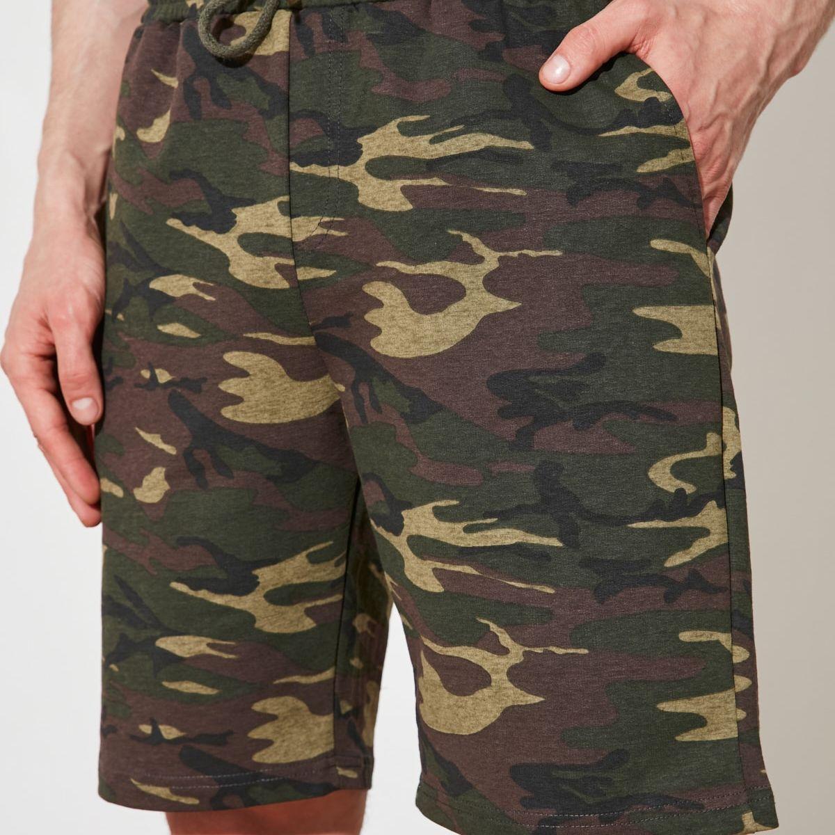 Trendyol Camo Side Pocket Knitted Bermuda Shorts-men-clothing-bottoms-shorts-image-2