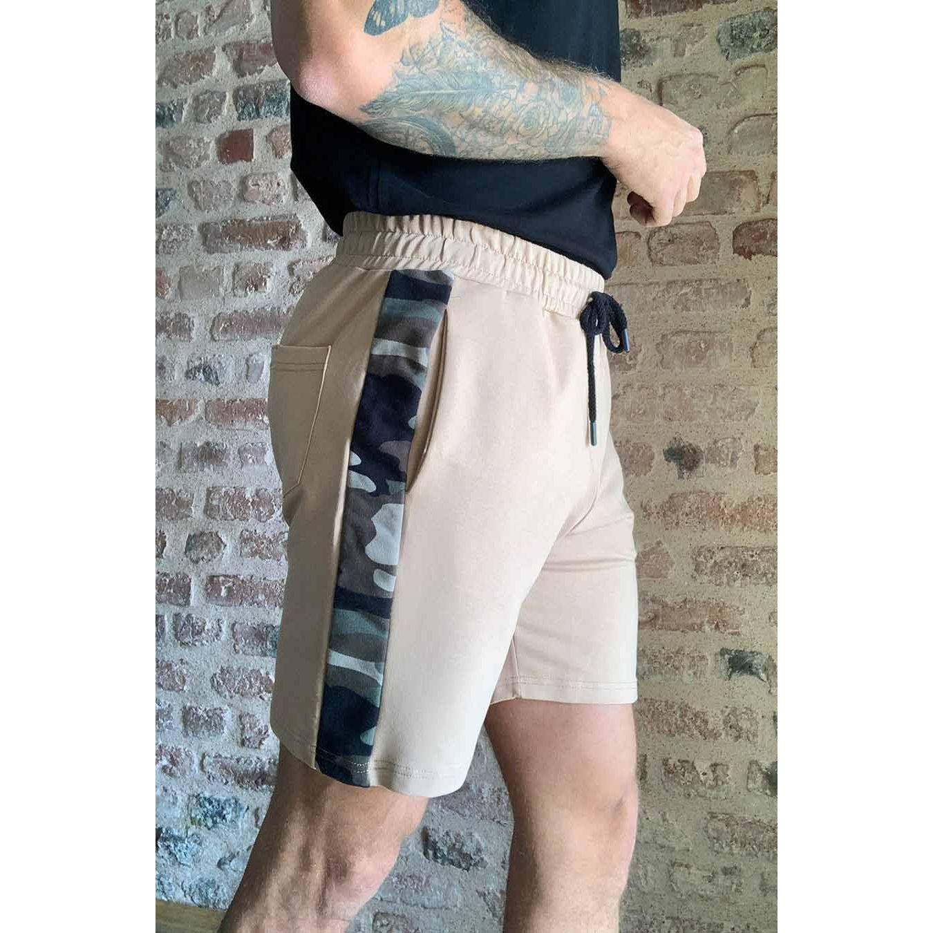 Trendyol Camo Panel Knitted Slim Fit Shorts with Side Pocket-men-clothing-bottoms-shorts-image-1