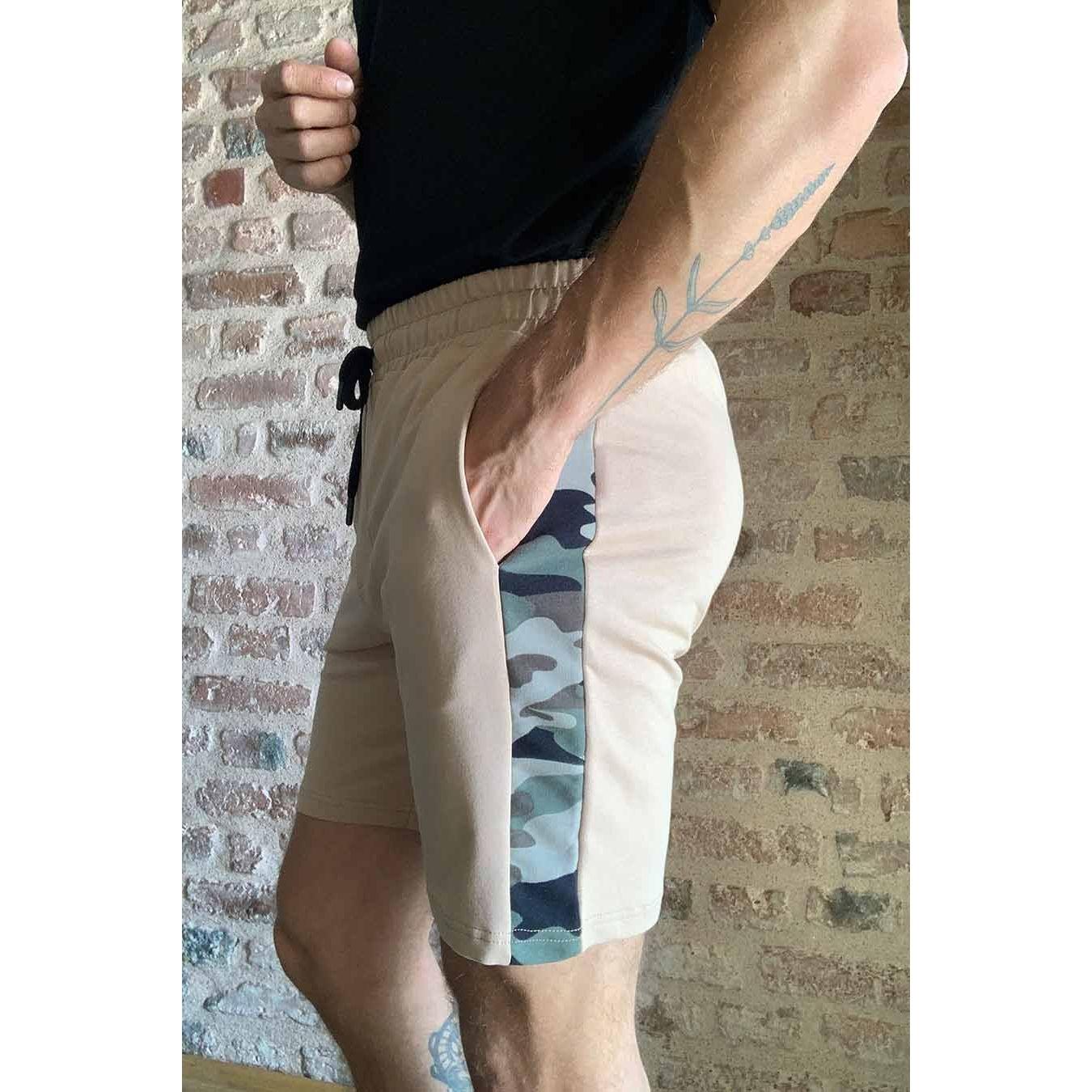 Trendyol Camo Panel Knitted Slim Fit Shorts with Side Pocket-men-clothing-bottoms-shorts-image-3