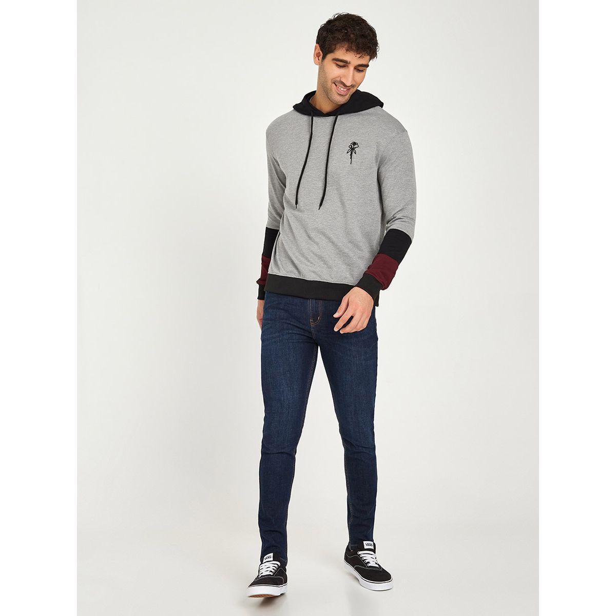 Styli Colorblock Hoodie with Embroidery Detail-men-winterwear-hoodiesandsweatshirts-image-2