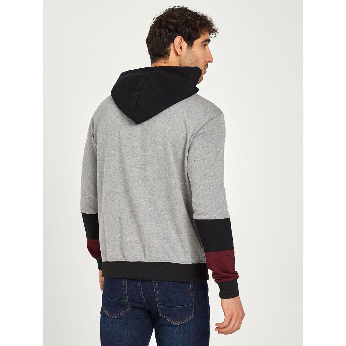Styli Colorblock Hoodie with Embroidery Detail-men-winterwear-hoodiesandsweatshirts-image-4