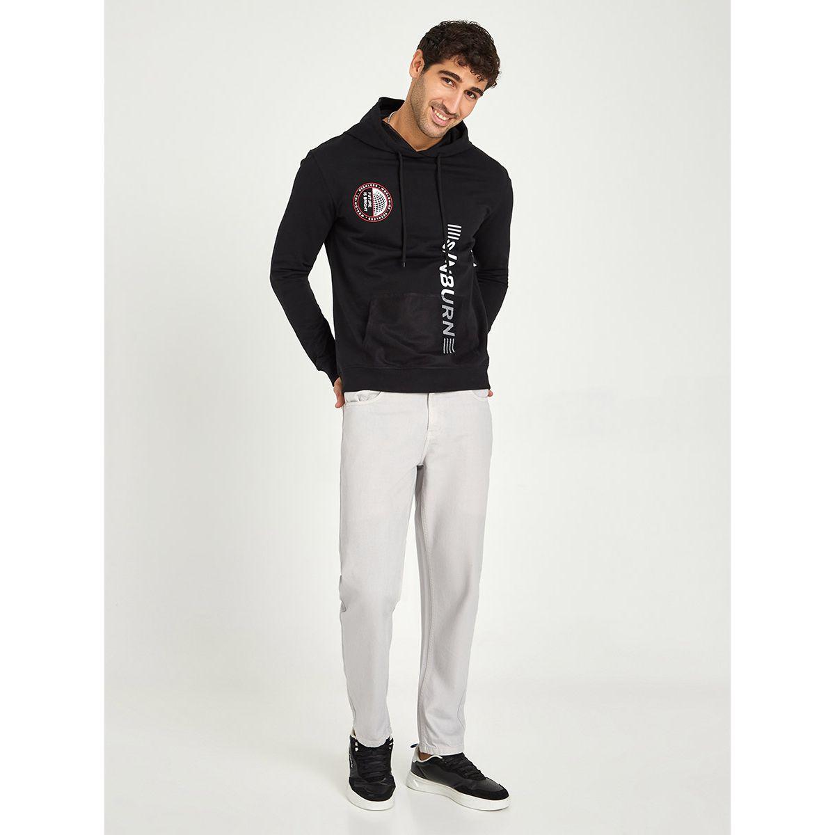 Styli Mesh Kangaroo Pocket Detail Boxy Fit Hoodie-men-winterwear-hoodiesandsweatshirts-image-2