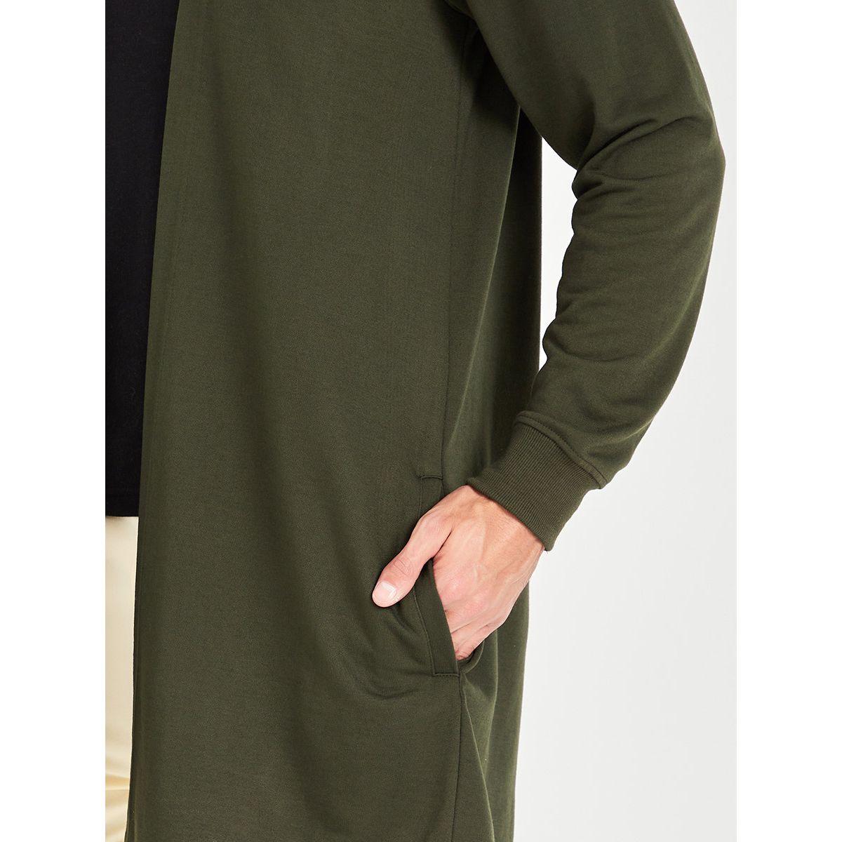Styli Solid Long Waterfall Terry Cover-Up-men-winterwear-hoodiesandsweatshirts-image-3