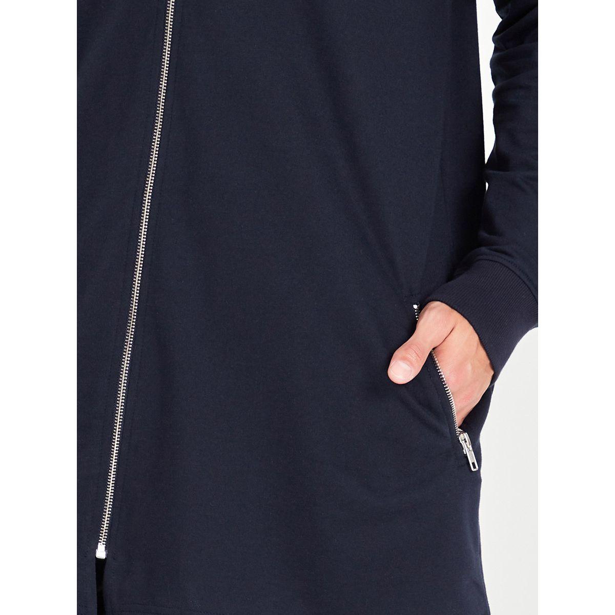 Styli Solid Longline Hoodie with Full Zip Closure-men-winterwear-hoodiesandsweatshirts-image-4