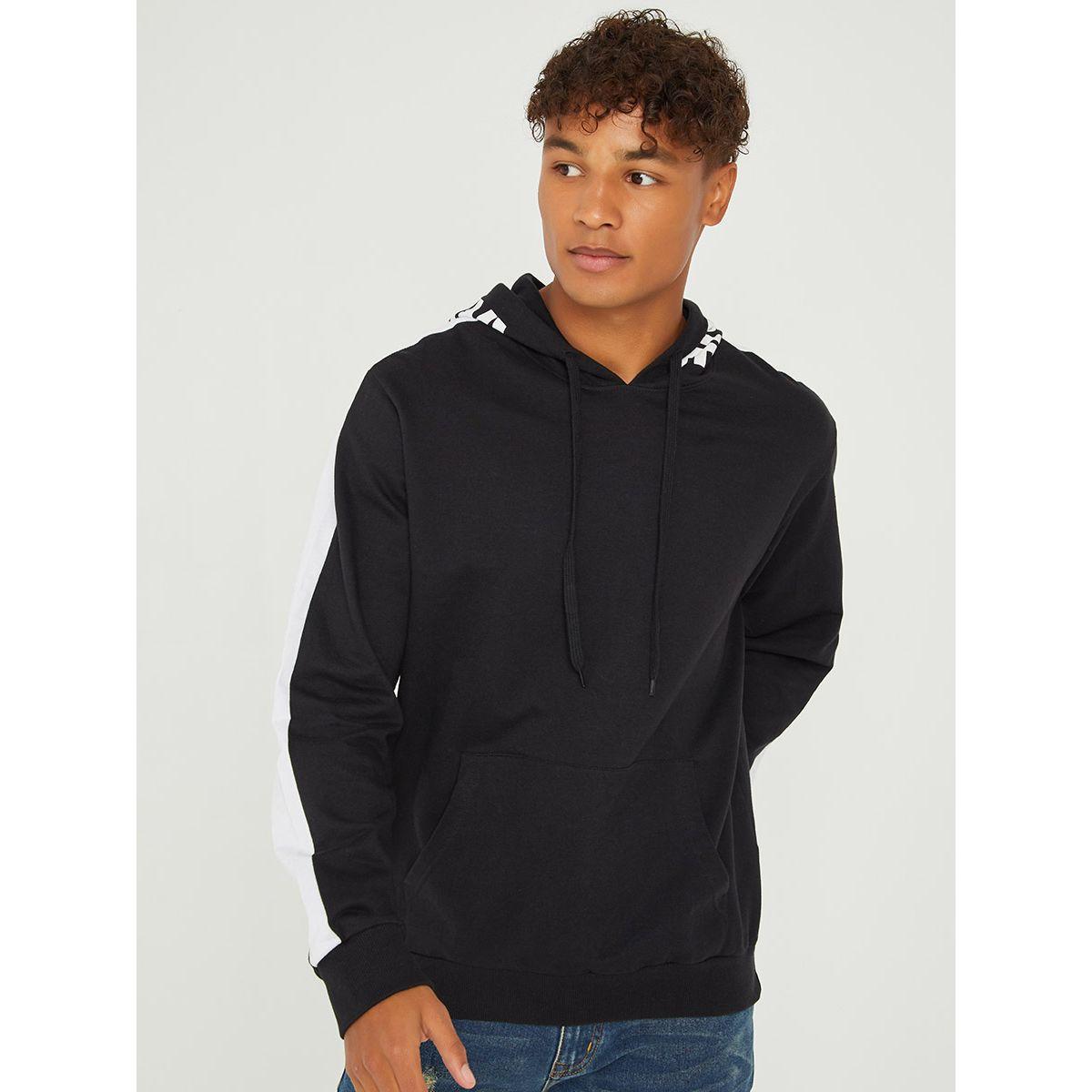 Styli Slogan Print Hoodie with Kangaroo Pocket-men-winterwear-hoodiesandsweatshirts-image-1