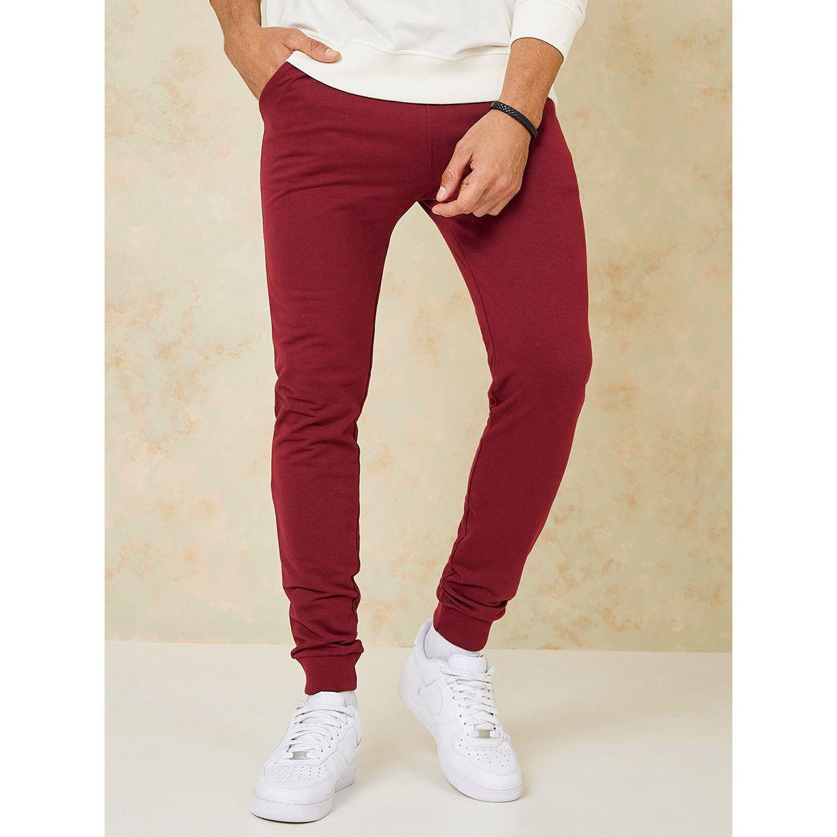 Styli Ribbed French Terry Skinny Fit Joggers-men-clothing-bottoms-joggers-image-2