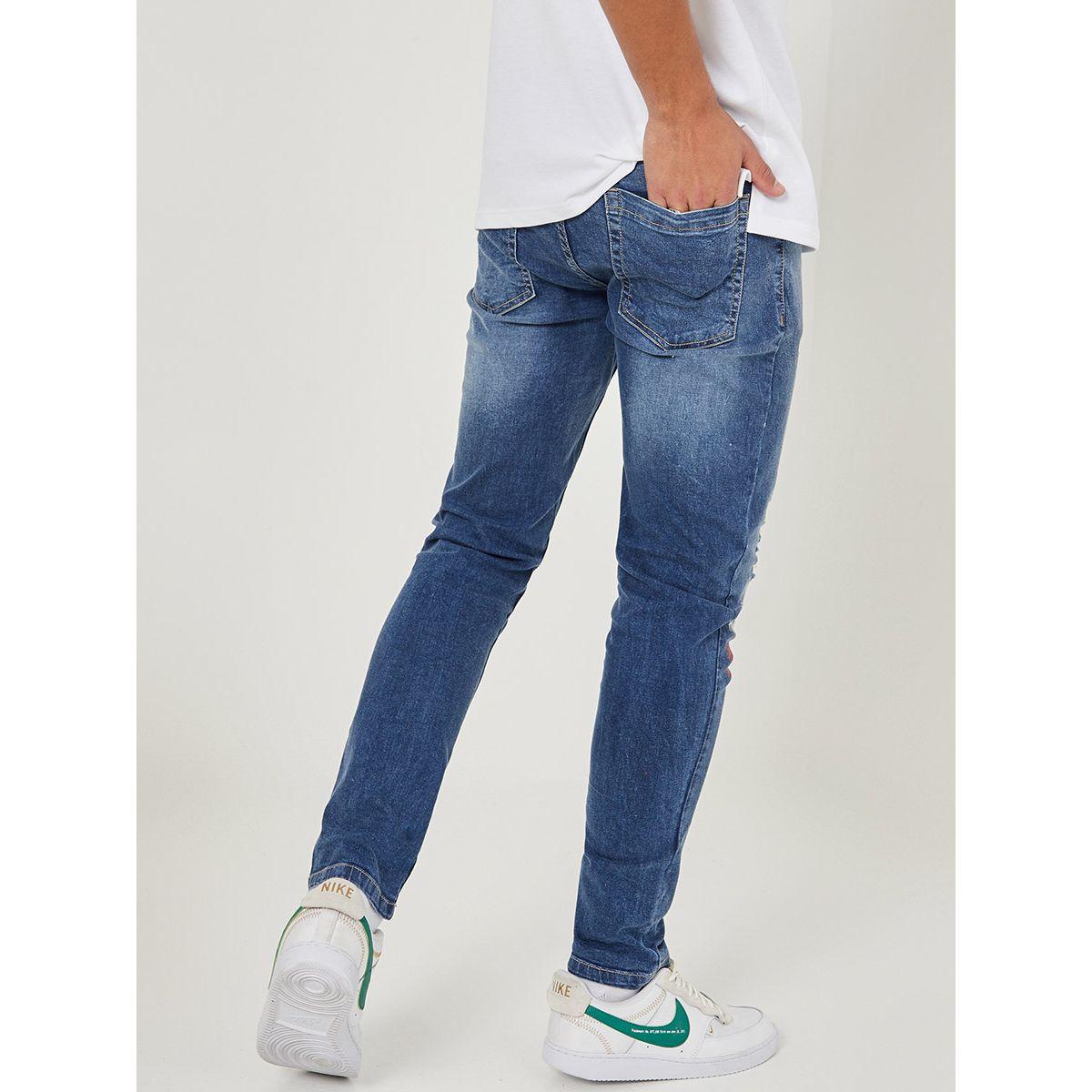 Styli Spray Patch Skinny Fit Jeans and Text Detail-men-clothing-bottoms-jeans-image-4