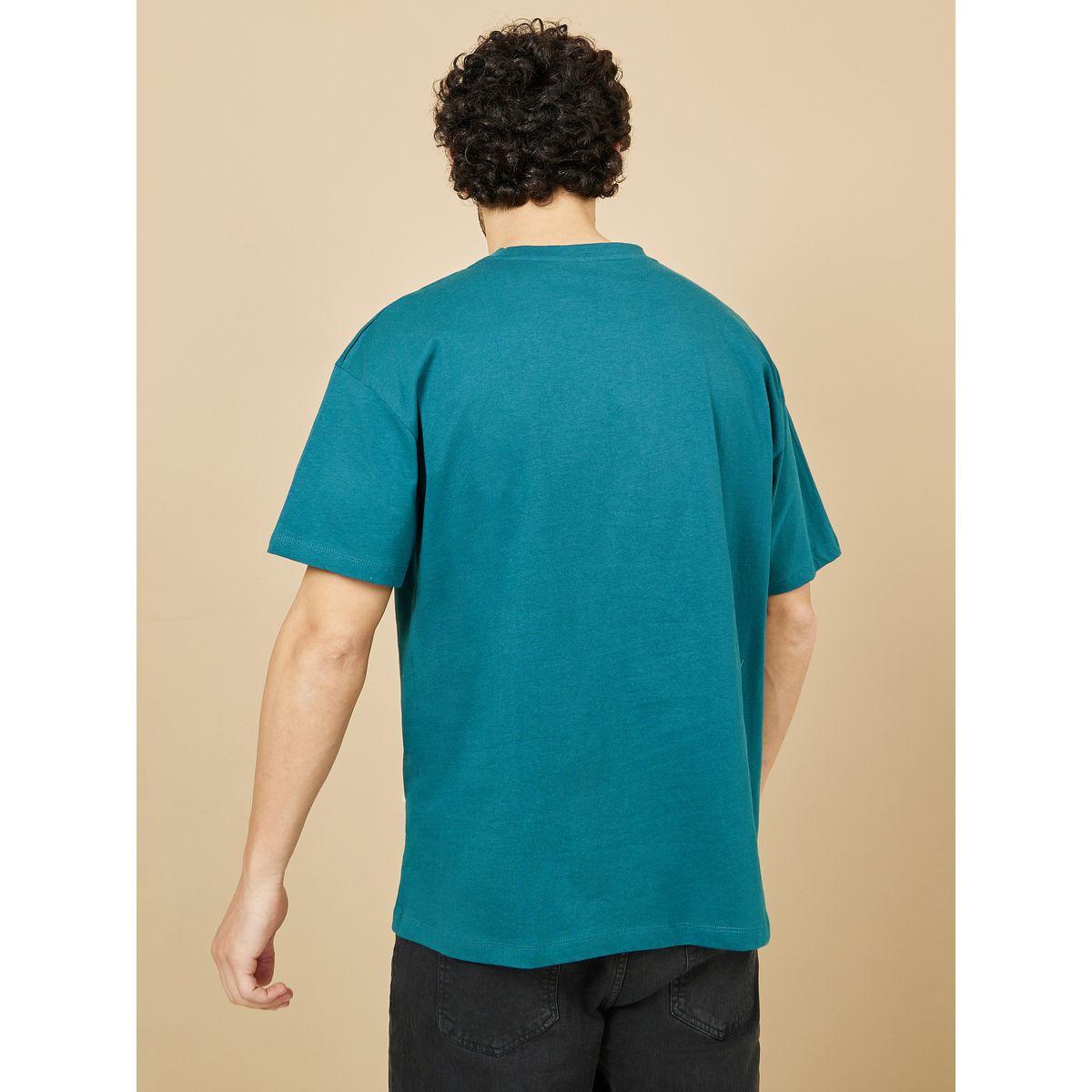 Styli Solid Crew Neck Oversized T-Shirt-men-clothing-tshirtsandpolos-tshirts-image-4